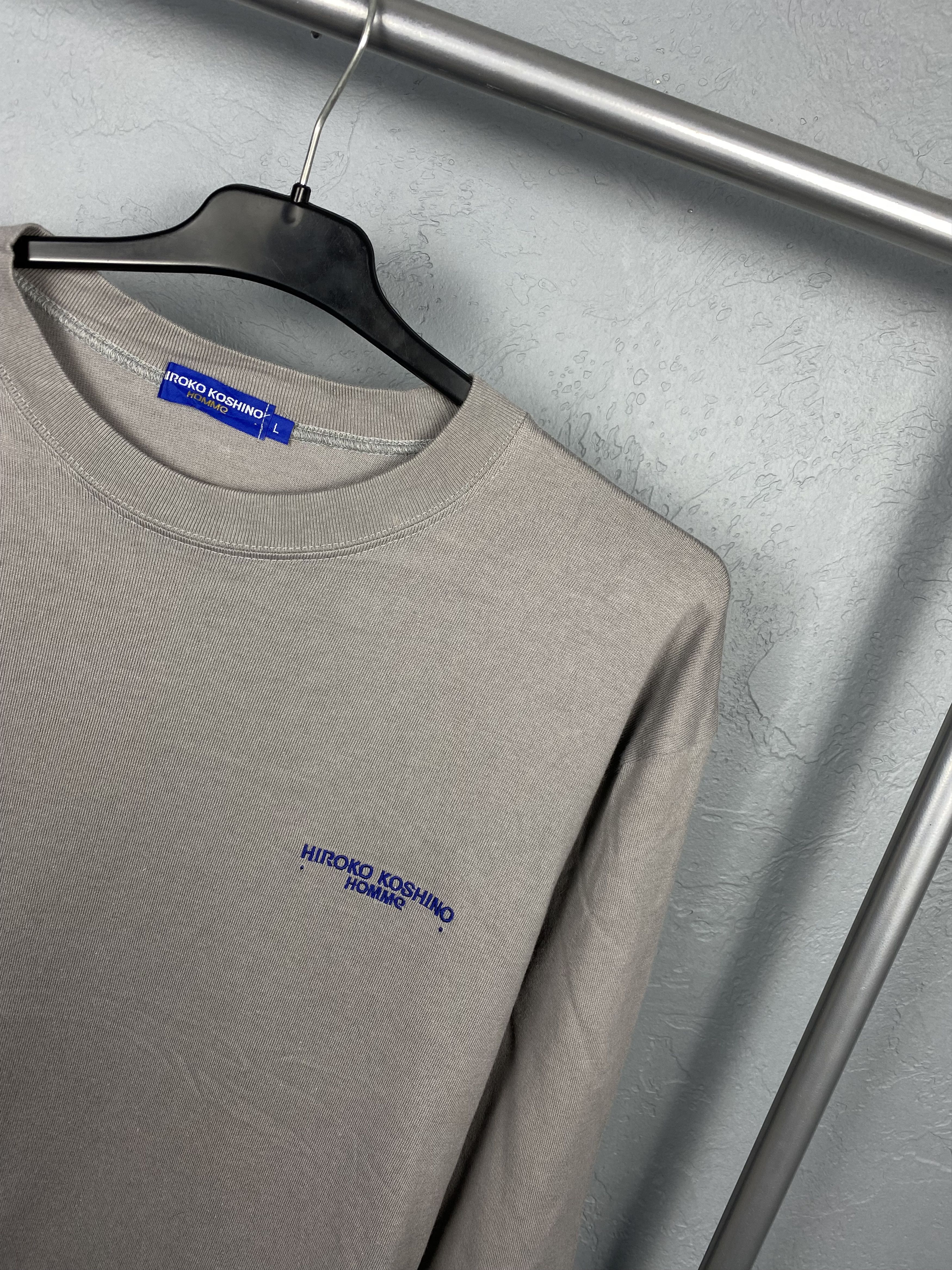 Hiroko Koshino Homme × Japanese Brand × Vintage Hiroko Koshino Homme Vintage Long Sleeve T-Shirt Tee Size US L / EU 52-54 / 3 - 2 Thumbnail