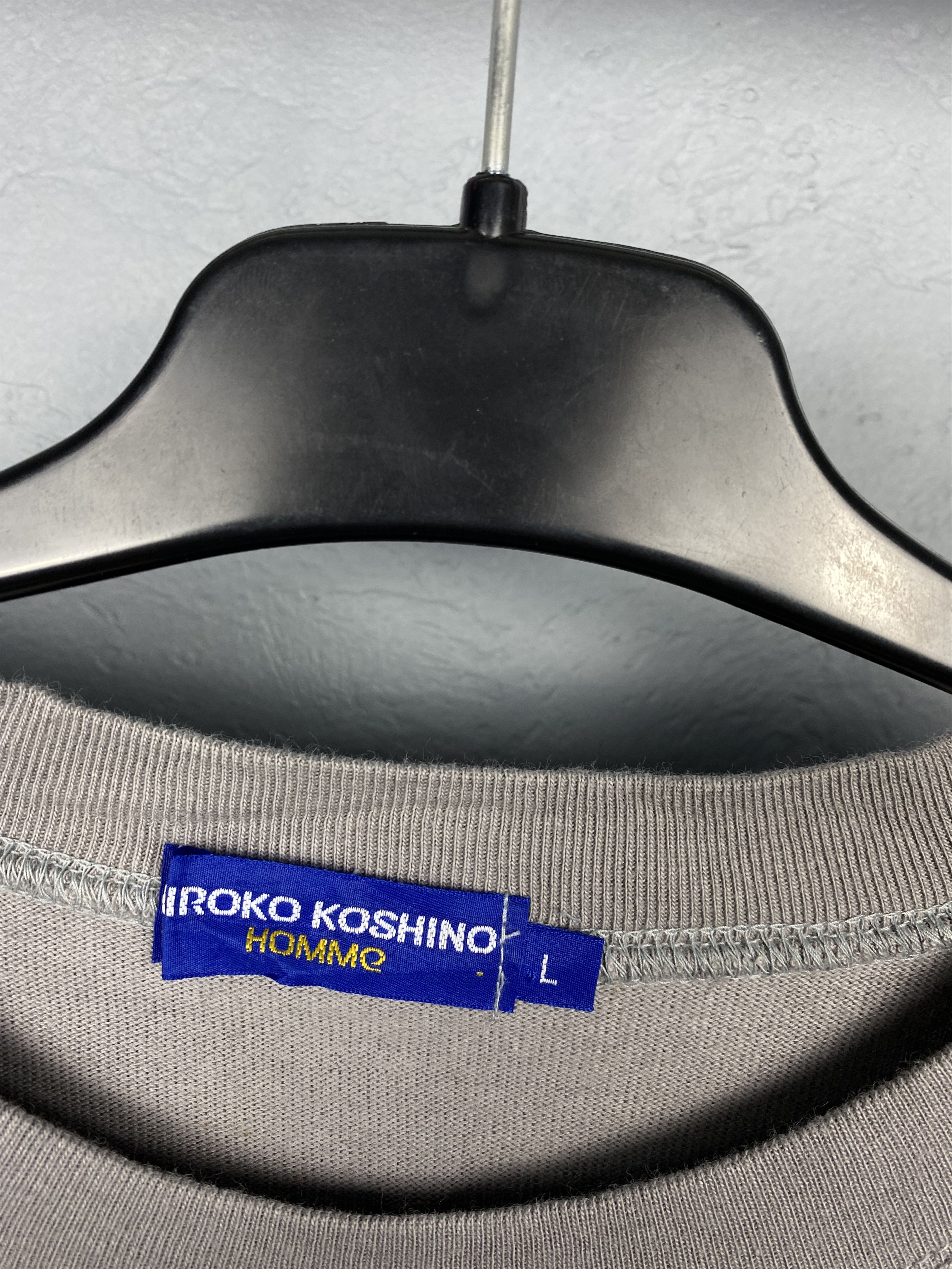 Hiroko Koshino Homme × Japanese Brand × Vintage Hiroko Koshino Homme Vintage Long Sleeve T-Shirt Tee Size US L / EU 52-54 / 3 - 4 Thumbnail