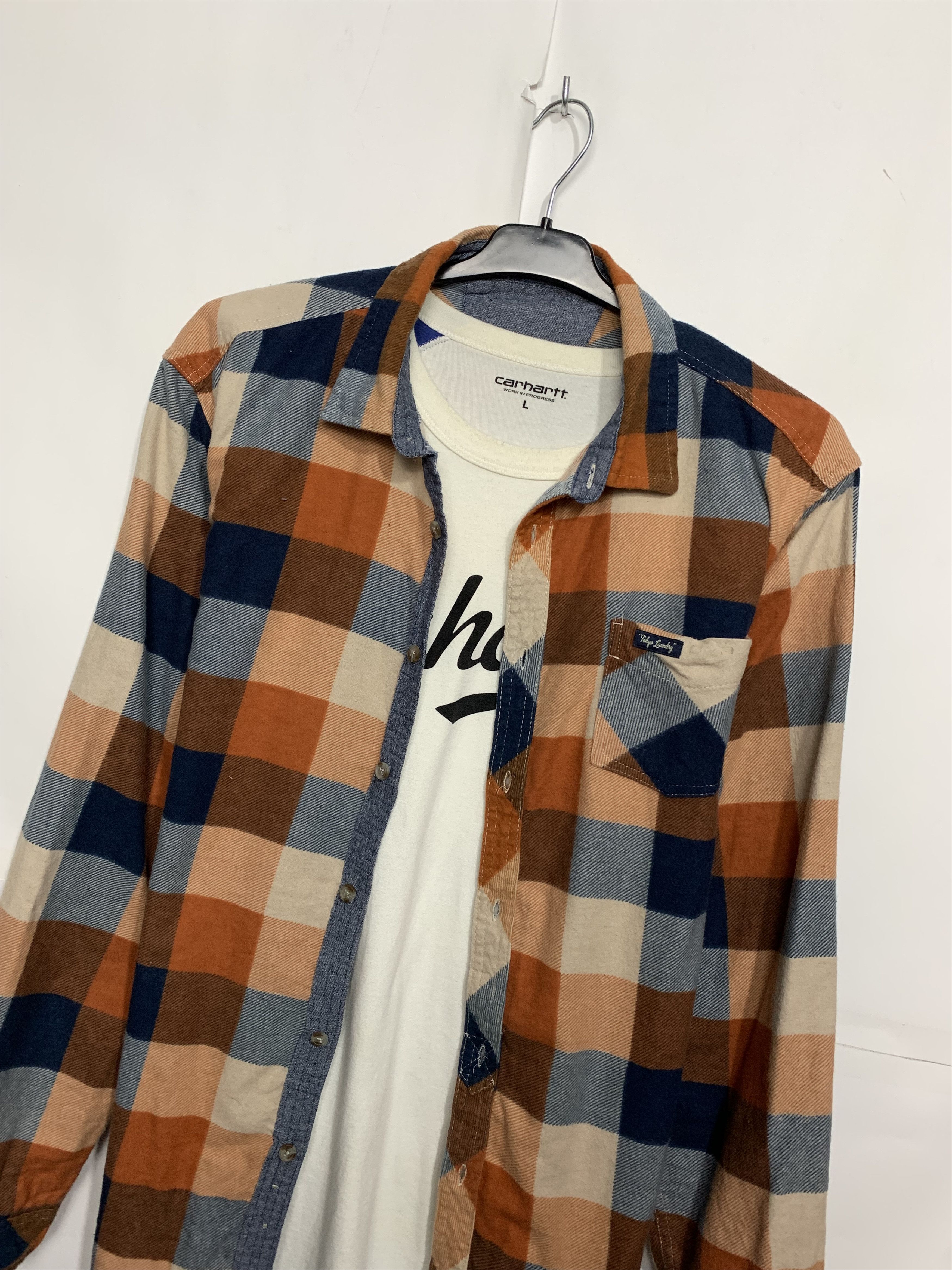 Flannel × Vintage Vintage Flannel Plaid Shirt Travis style Size US L / EU 52-54 / 3 - 2 Thumbnail