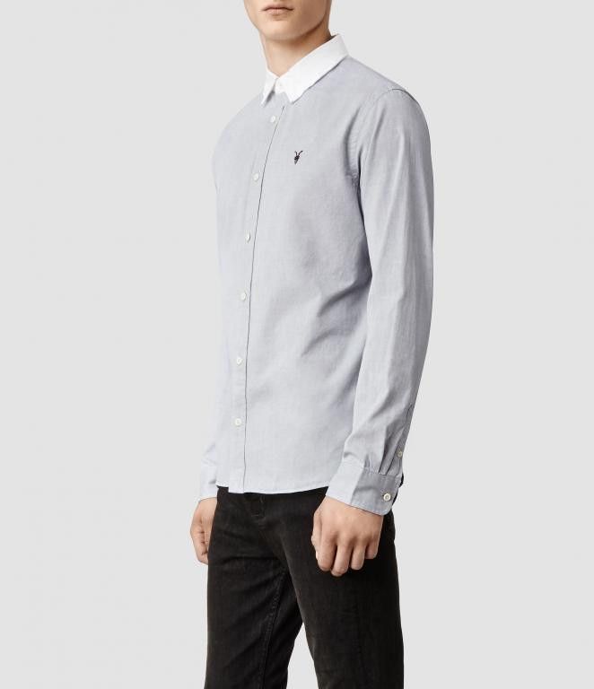 Allsaints ALLSAINTS Danzig Shirt with wire collar Long Sleeve Size US S / EU 44-46 / 1 - 2 Thumbnail