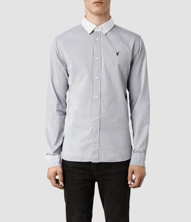 Allsaints ALLSAINTS Danzig Shirt with wire collar Long Sleeve Size US S / EU 44-46 / 1 - 1 Thumbnail