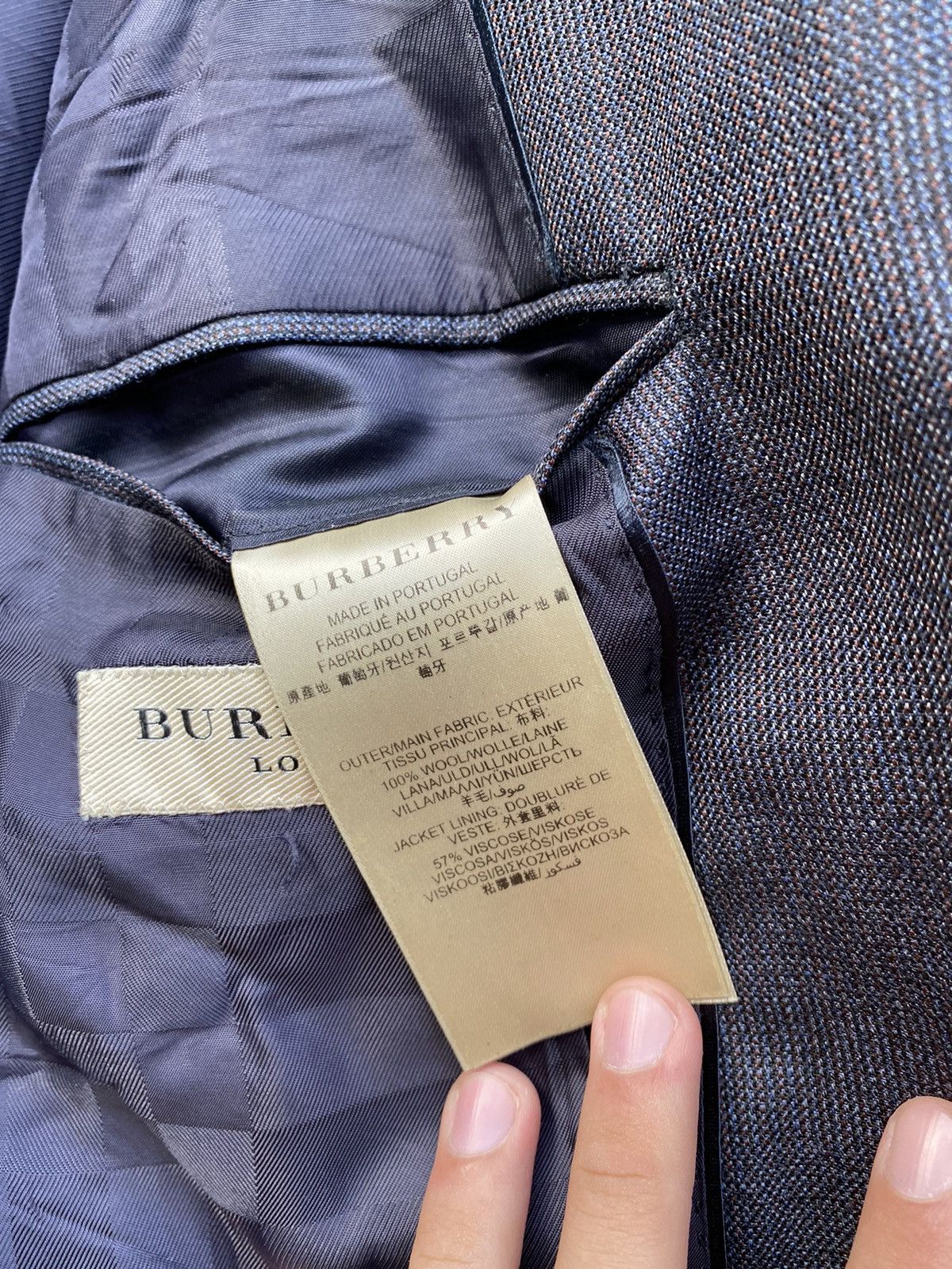 Burberry Burberry milbury navy wool blazer jacket size 56R Size 50R - 9 Thumbnail