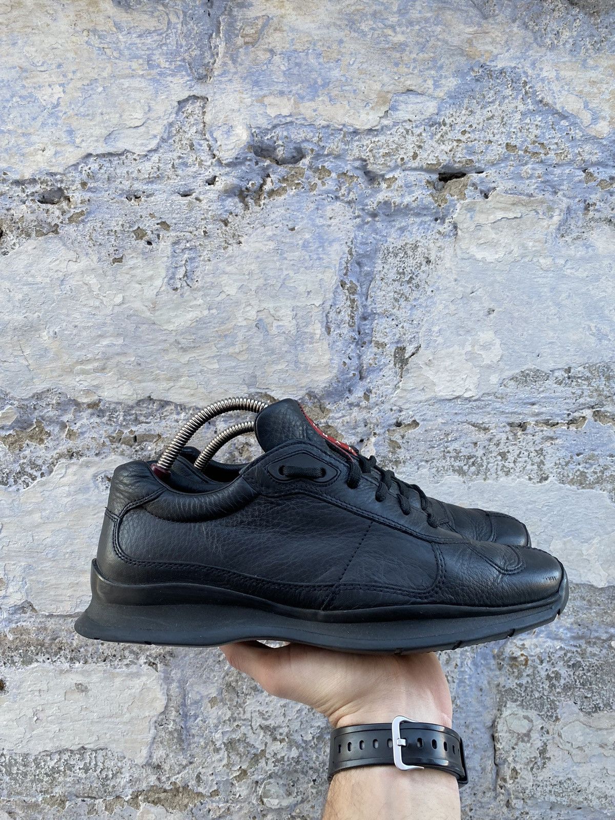 Prada Prada leather black shoes size 6.5 made in italy Size US 7 / EU 40 - 1 Thumbnail