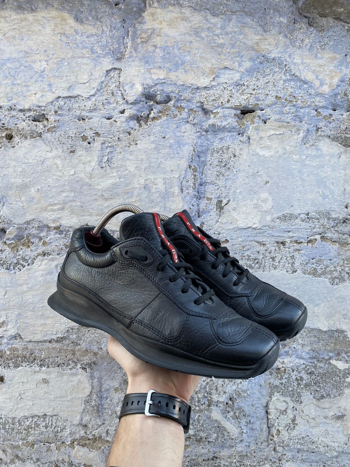 Prada Prada leather black shoes size 6.5 made in italy Size US 7 / EU 40 - 2 Thumbnail