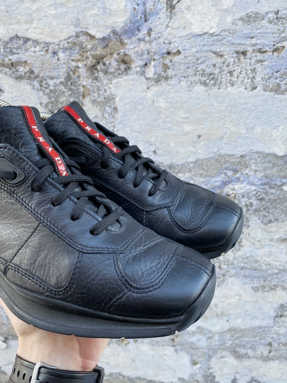 Prada Prada leather black shoes size 6.5 made in italy Size US 7 / EU 40 - 4 Thumbnail