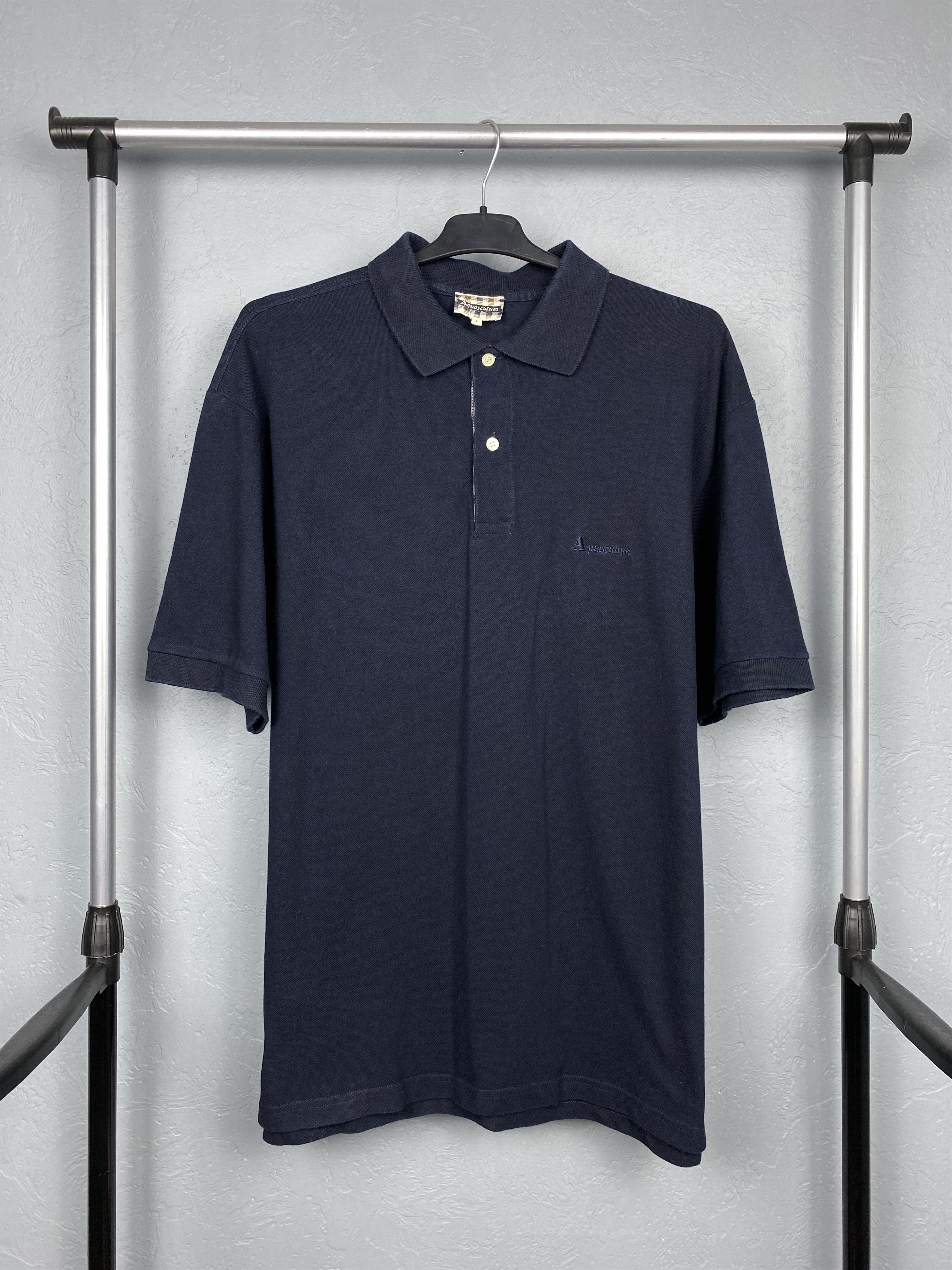 Aquascutum Aquascutum 90s Vintage Mens Polo Shirt Tee Size US L / EU 52-54 / 3 - 1 Thumbnail
