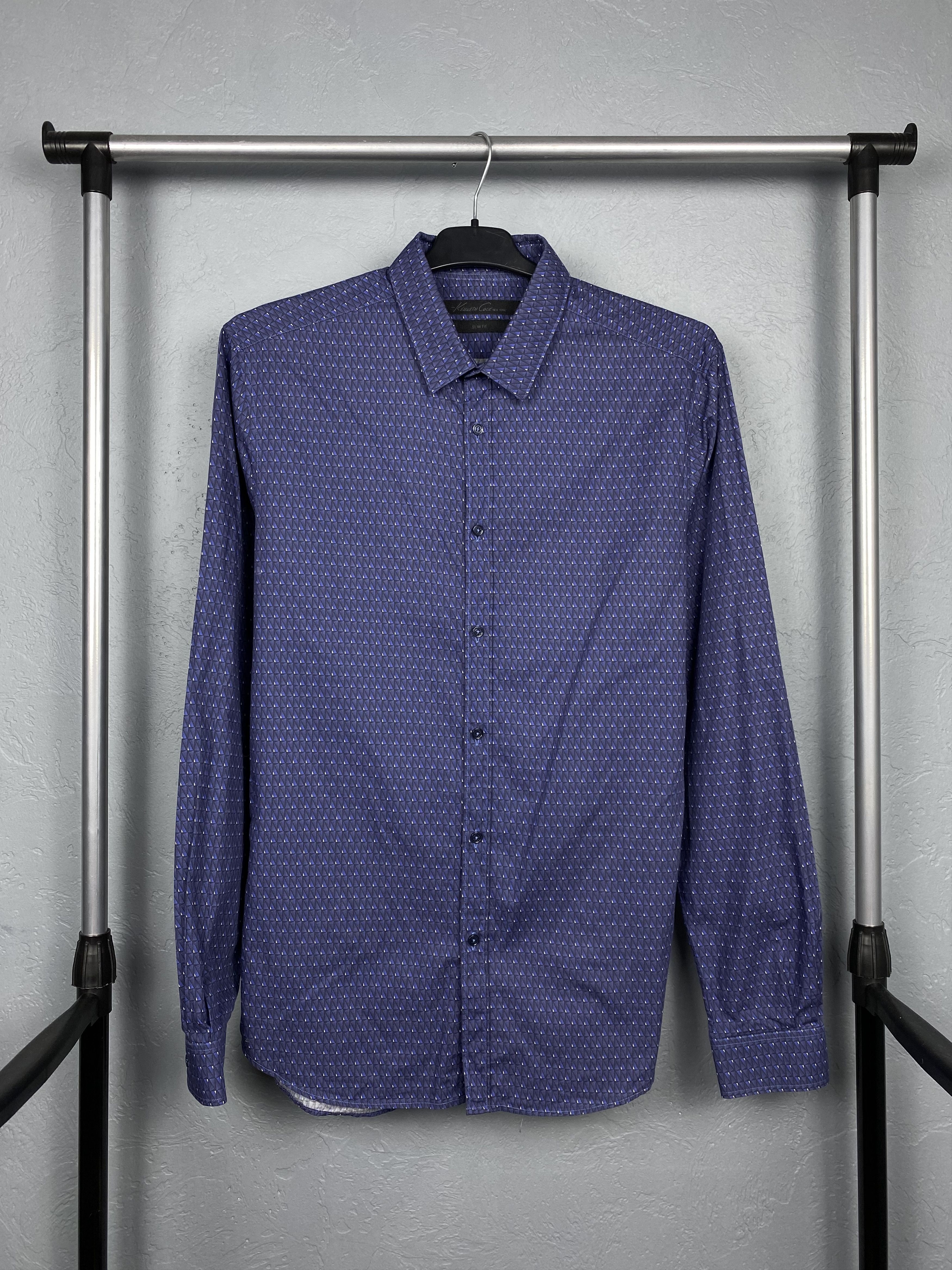 Kenneth Cole × Vintage Kenneth Cole Vintage Mens Long Sleeve Shirt Y2K Slim Fit Size US M / EU 48-50 / 2 - 1 Thumbnail