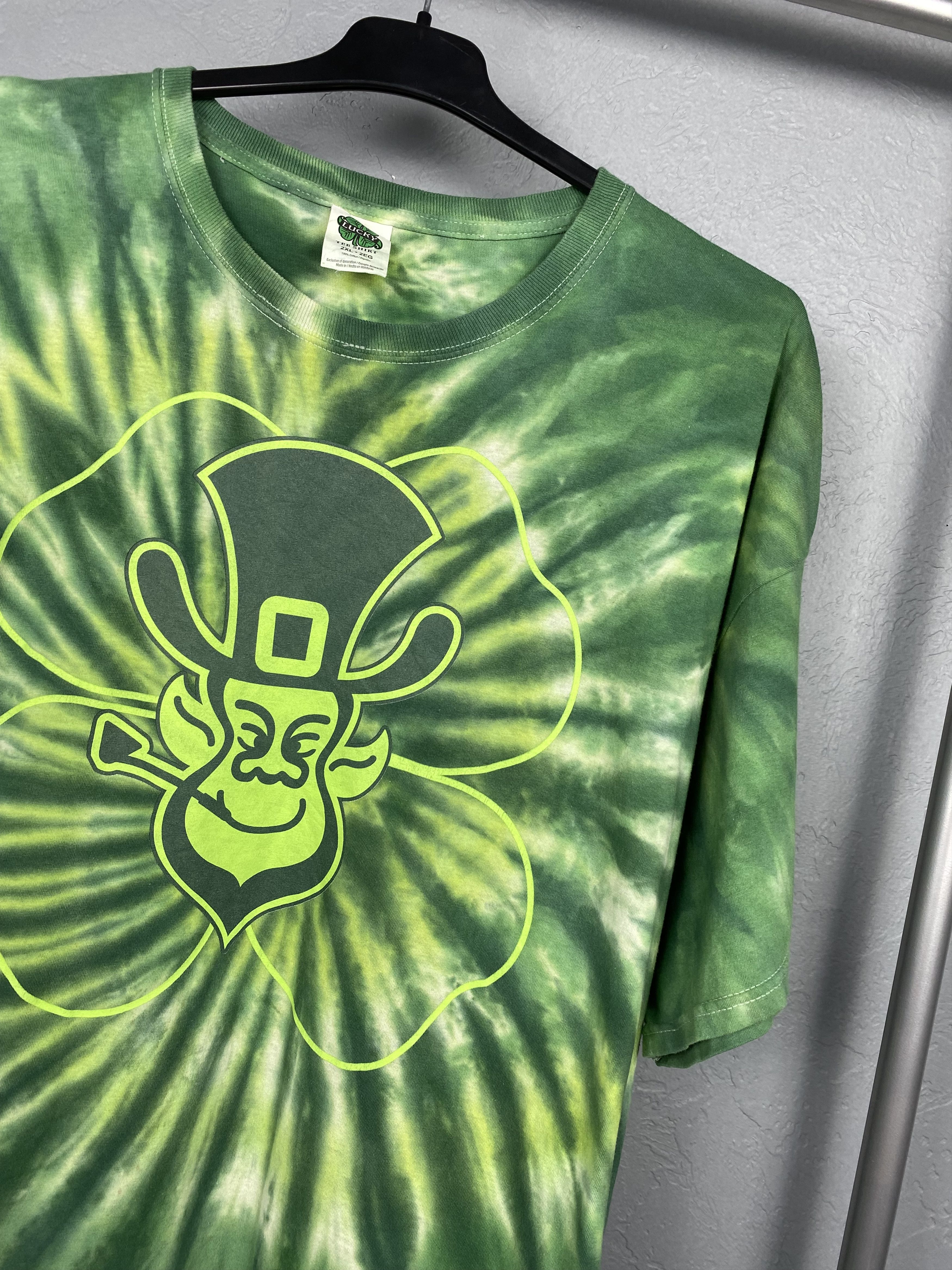 Lucky Brand Vintage Mens Grafic Tie Dye T-Shirt Tee Ireland Short Sleeve T Shirts