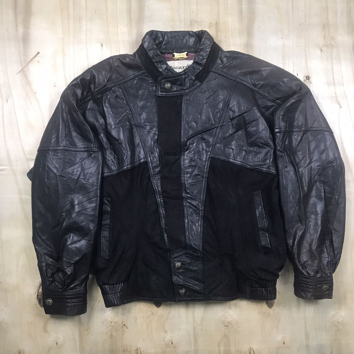 Japanese Brand × Vintage Vintage Focardi Italy Mixed Hybrid Leather/Suede Jacket Size US L / EU 52-54 / 3 - 3 Thumbnail