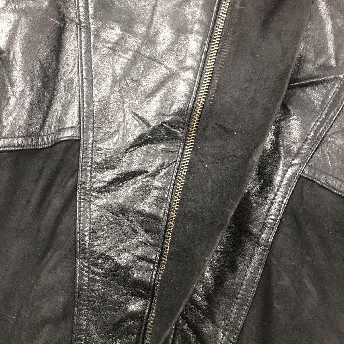 Japanese Brand × Vintage Vintage Focardi Italy Mixed Hybrid Leather/Suede Jacket Size US L / EU 52-54 / 3 - 7 Thumbnail