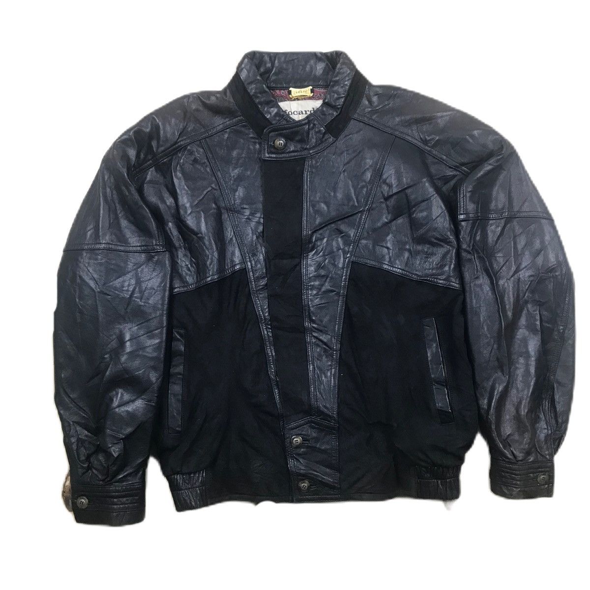 Japanese Brand × Vintage Vintage Focardi Italy Mixed Hybrid Leather/Suede Jacket Size US L / EU 52-54 / 3 - 1 Thumbnail