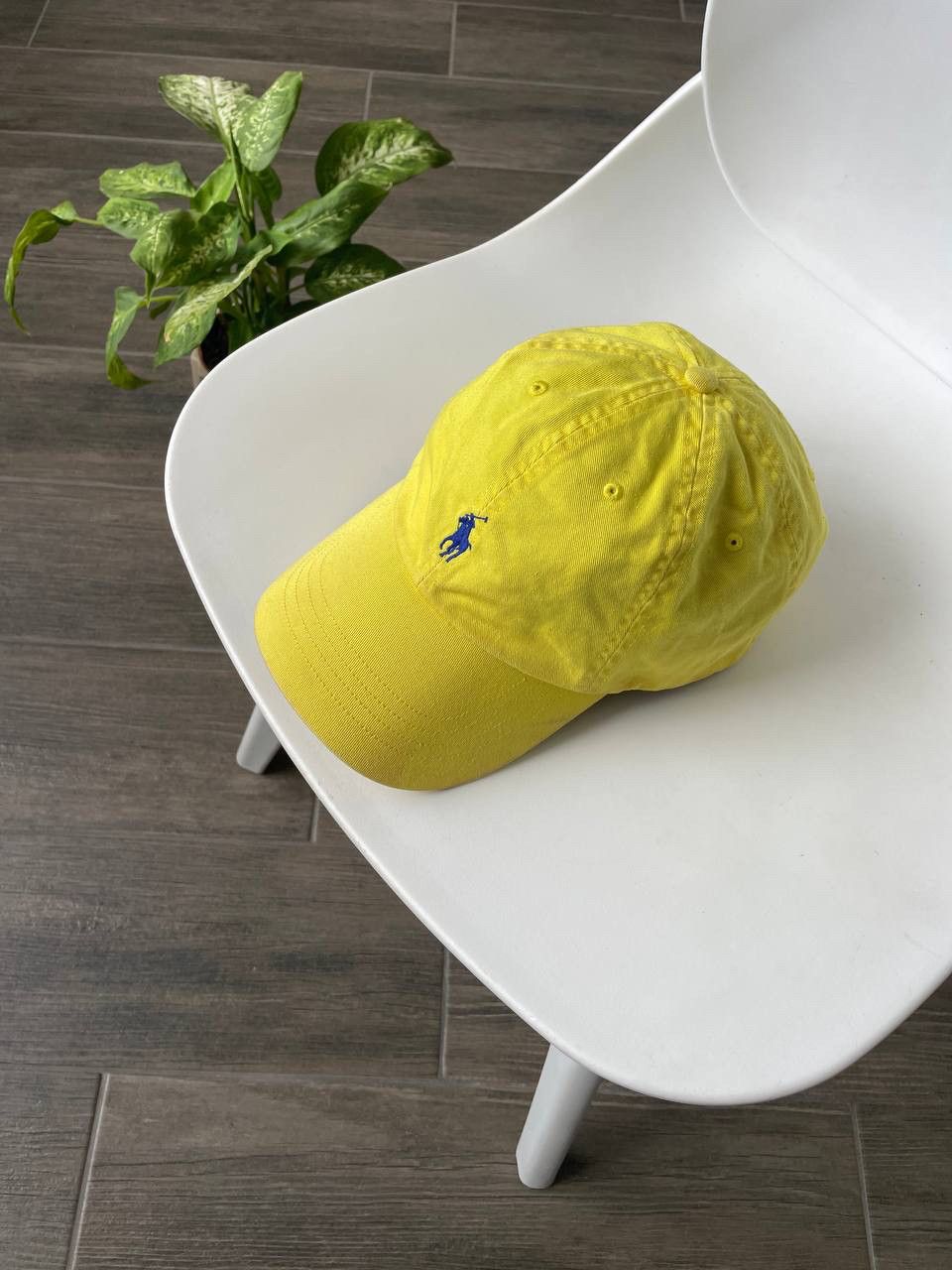 Blue and yellow polo hat on sale