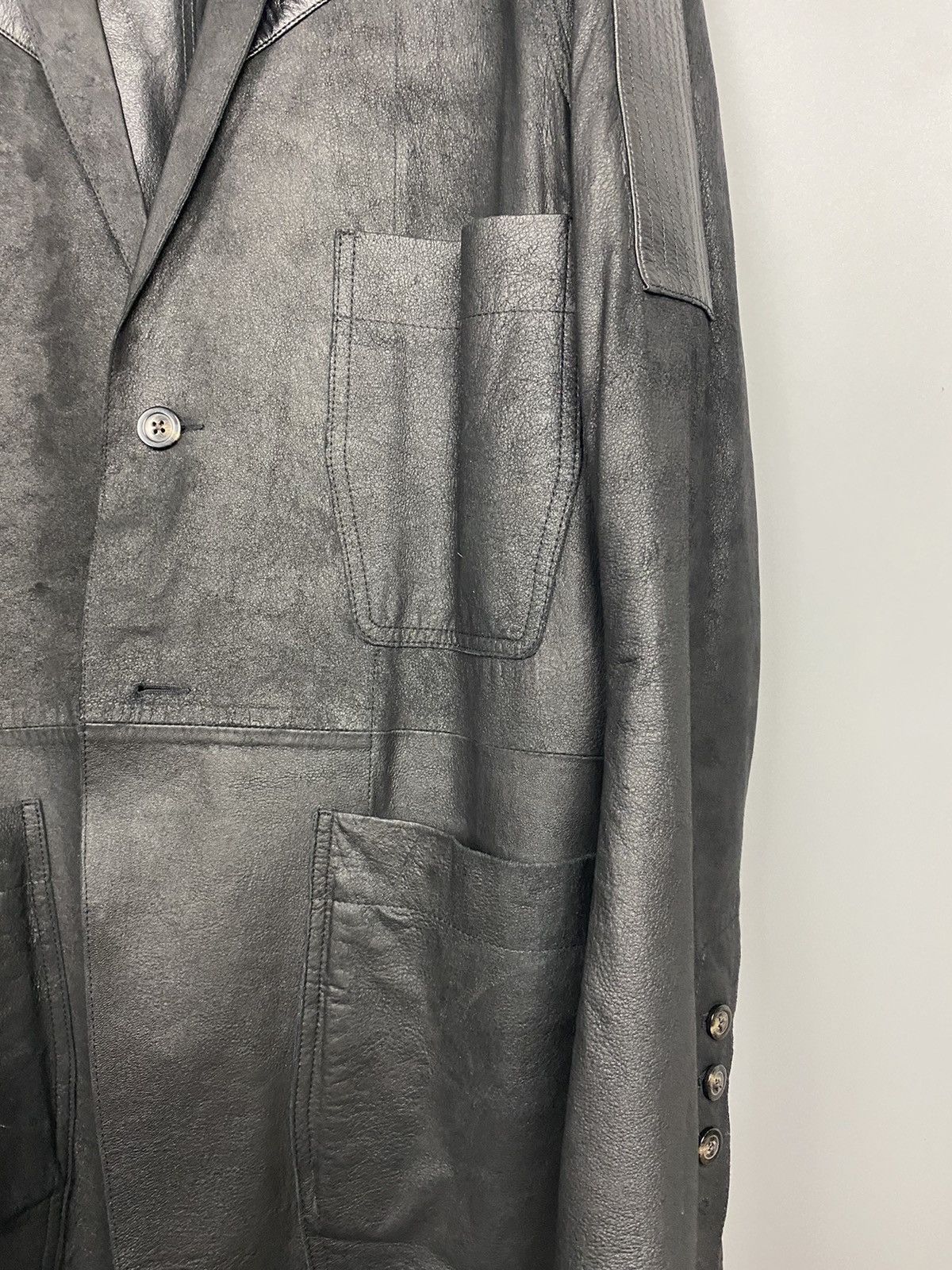 Rick Owens SS21 ‘PHLEGETHON’ Unlined Paper Lamb Lido Jacket Size US L / EU 52-54 / 3 - 7 Thumbnail