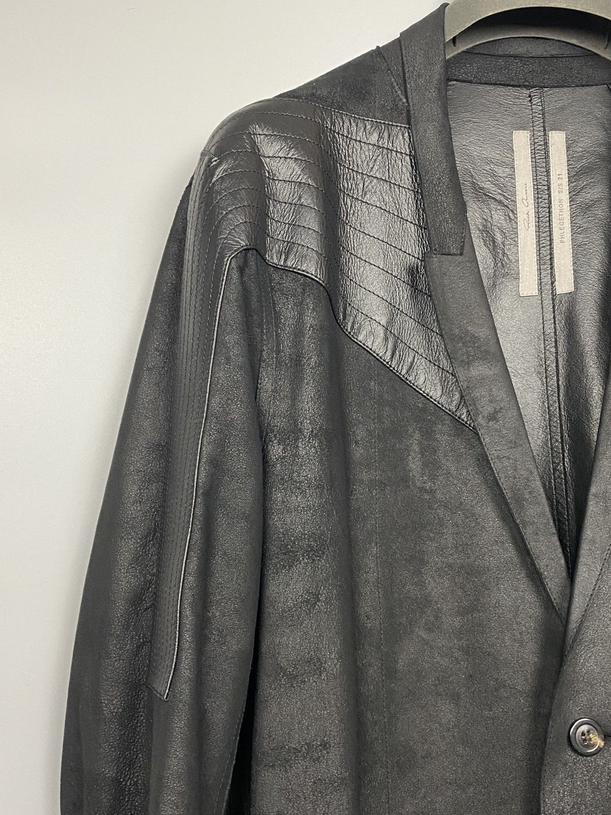 Rick Owens SS21 ‘PHLEGETHON’ Unlined Paper Lamb Lido Jacket Size US L / EU 52-54 / 3 - 6 Thumbnail