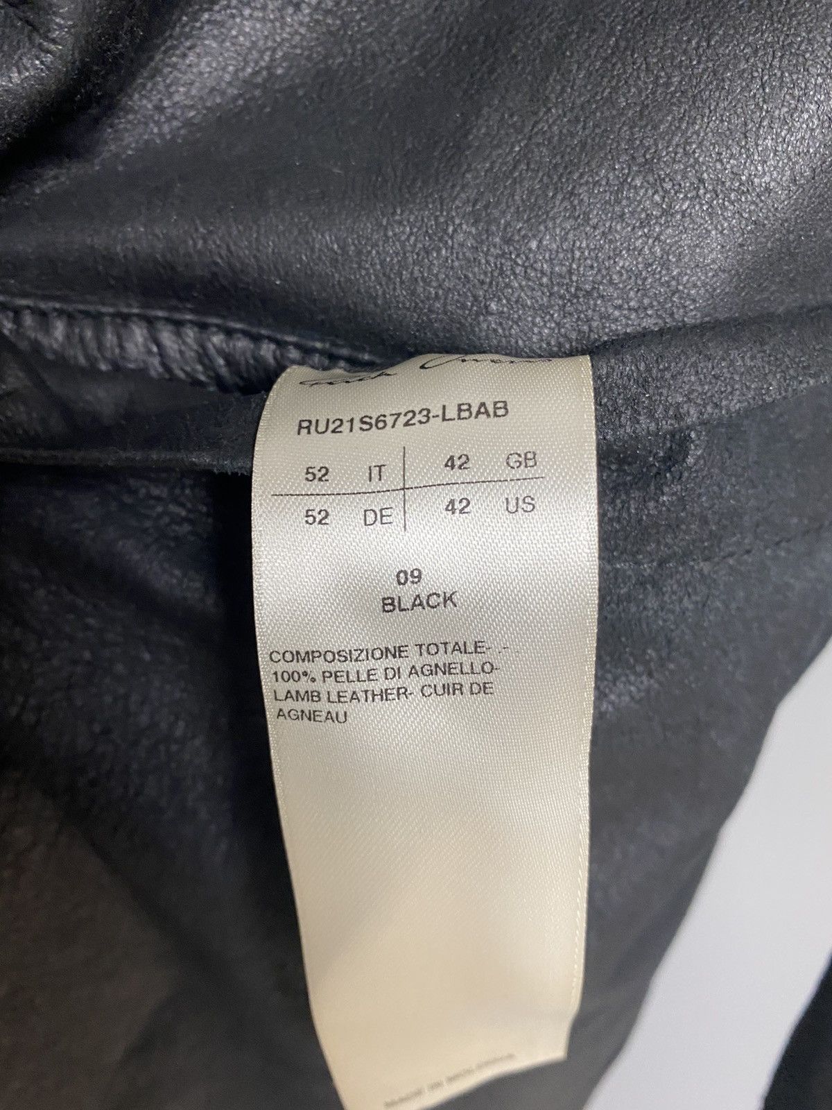 Rick Owens SS21 ‘PHLEGETHON’ Unlined Paper Lamb Lido Jacket Size US L / EU 52-54 / 3 - 11 Thumbnail