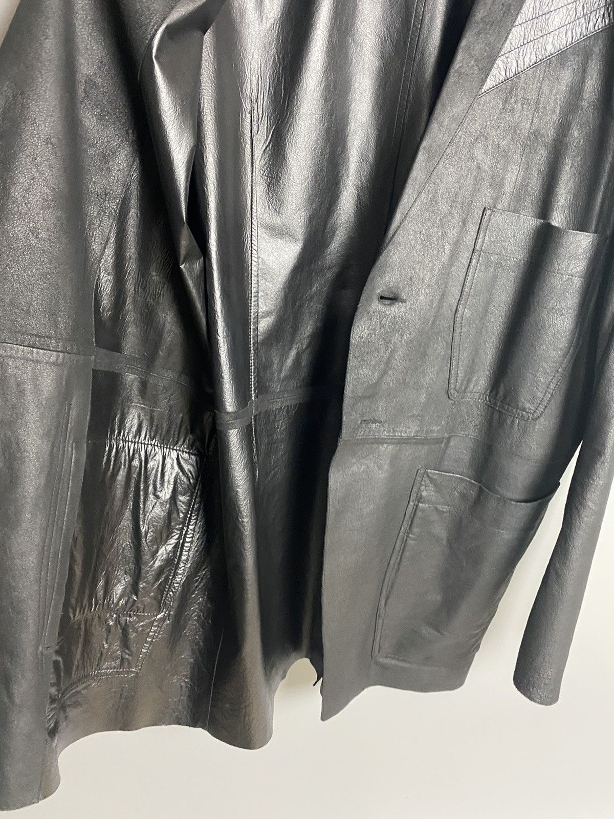 Rick Owens SS21 ‘PHLEGETHON’ Unlined Paper Lamb Lido Jacket Size US L / EU 52-54 / 3 - 8 Thumbnail