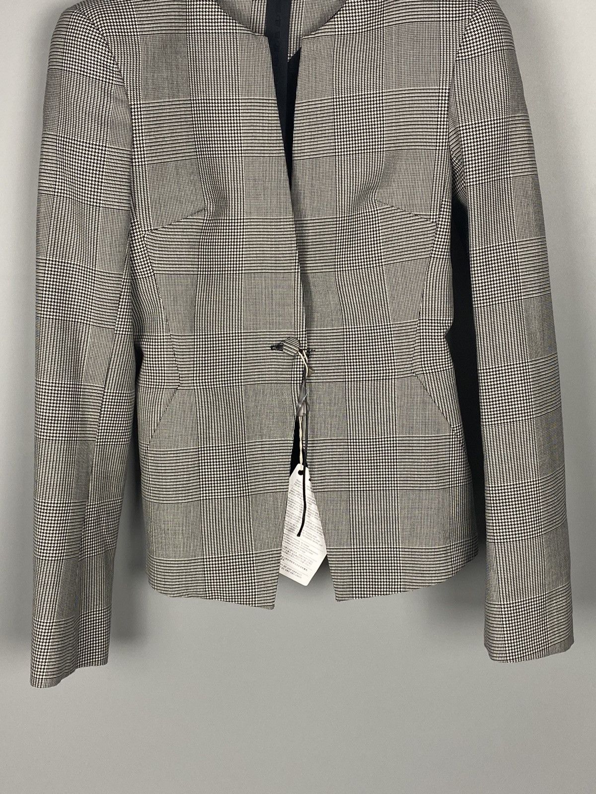 Gareth Pugh Mixed Houndstooth Wide Shoulder Blazer Size US XS / EU 42 / 0 - 3 Thumbnail