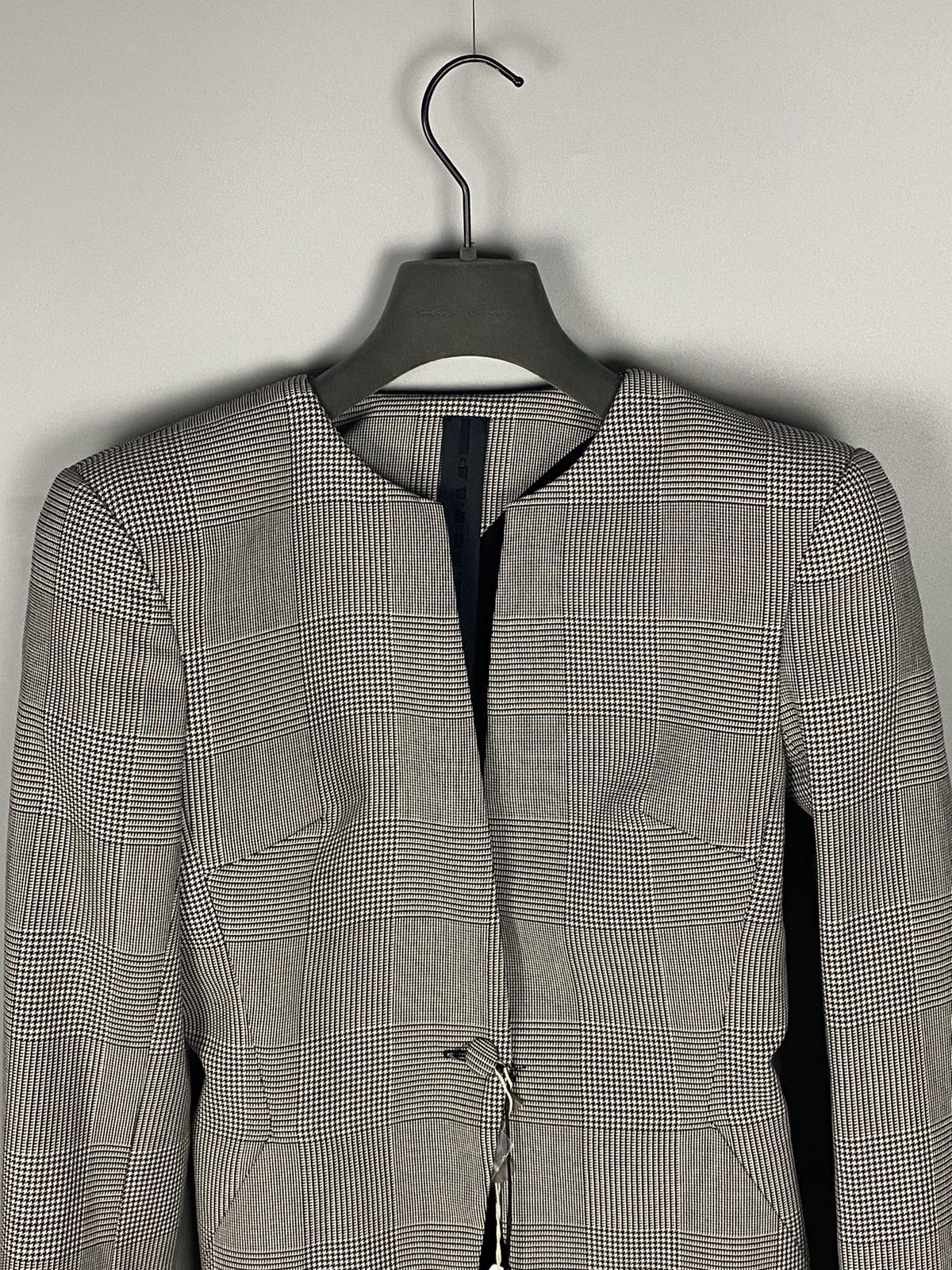 Gareth Pugh Mixed Houndstooth Wide Shoulder Blazer Size US XS / EU 42 / 0 - 2 Thumbnail