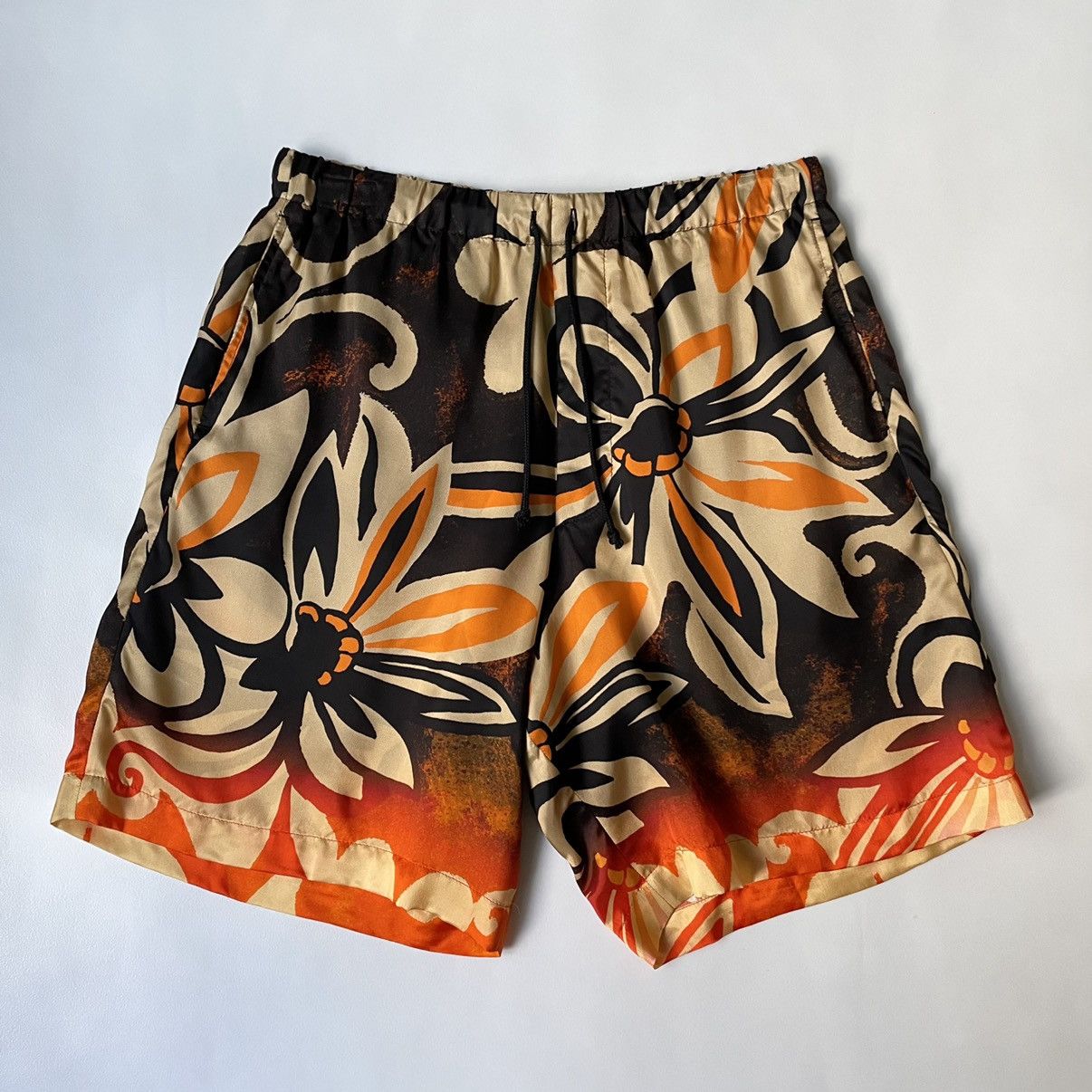 Dries Van Noten A/W 20 Ombre Floral Satin Shorts Size US 32 / EU 48 - 1 Thumbnail