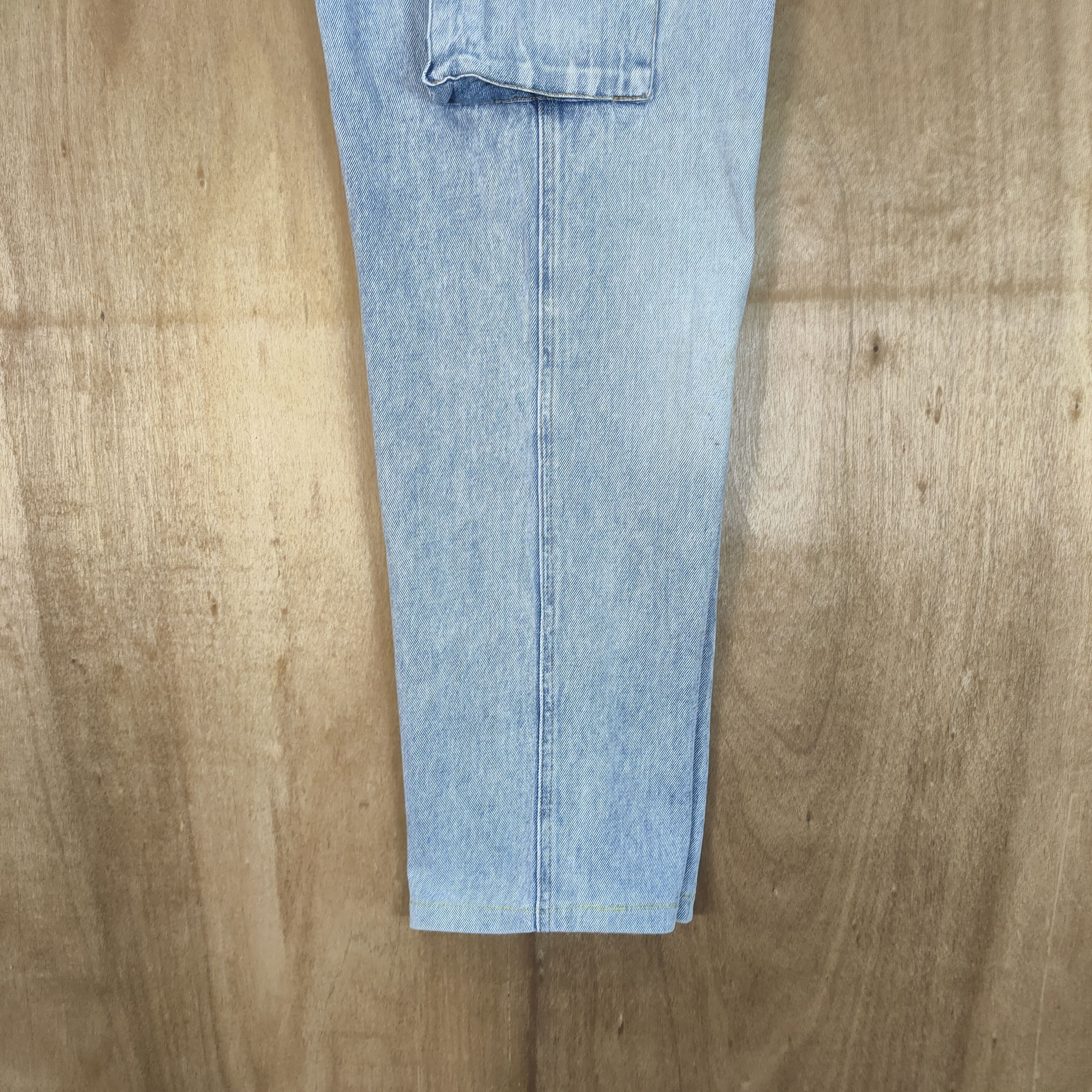 Japanese Brand MANX LIGHT BLUE DISTRESSED KNEE CARGO PANTS Size US 30 / EU 46 - 11 Thumbnail