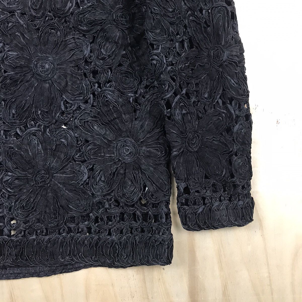 Japanese Brand × Vintage Vintage Technomoda Veniza Sheer Flora Lace Jacket Size M / US 6-8 / IT 42-44 - 5 Thumbnail