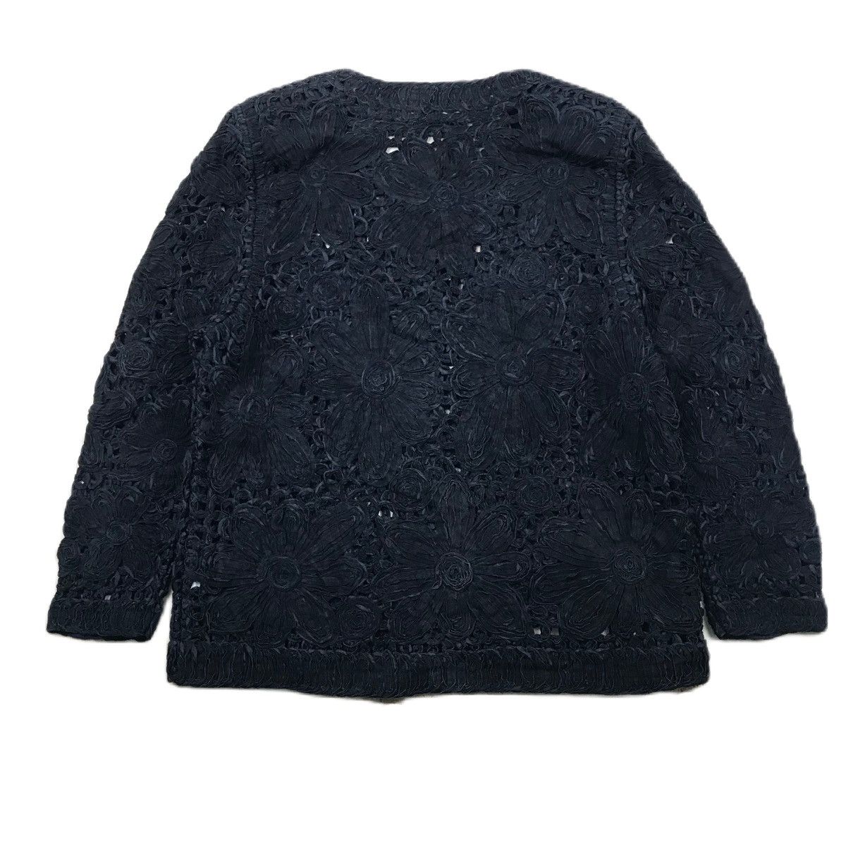 Japanese Brand × Vintage Vintage Technomoda Veniza Sheer Flora Lace Jacket Size M / US 6-8 / IT 42-44 - 2 Thumbnail