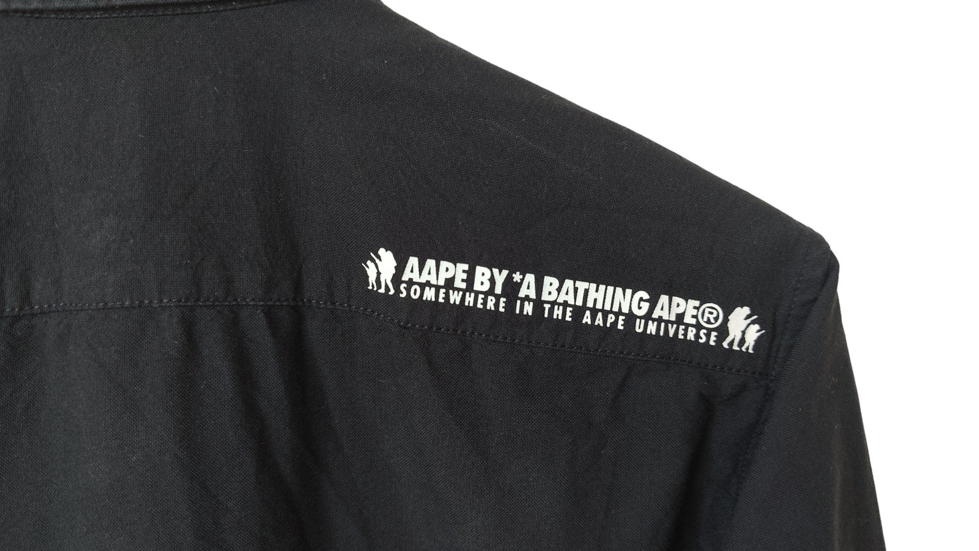 Aape Aape by A Bathing Ape Big Logo Button Up Long Shirt Size US M / EU 48-50 / 2 - 9 Thumbnail