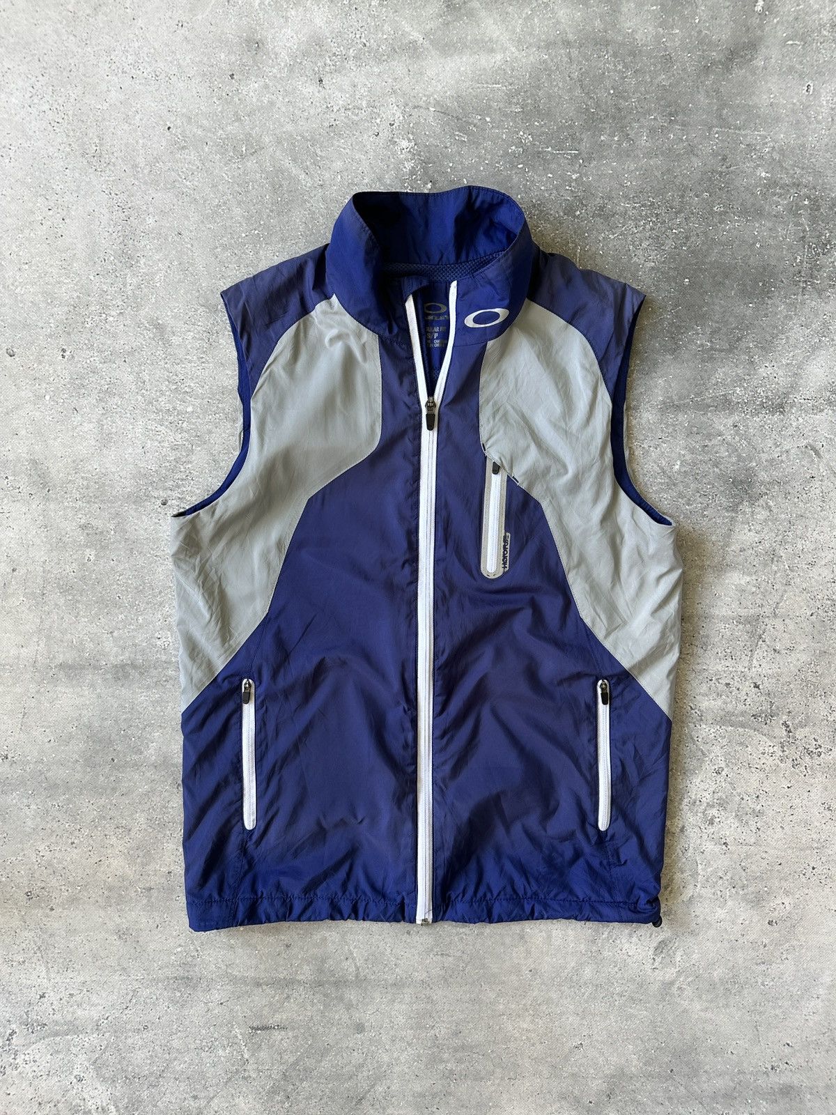 Oakley Regular Fit Warm-up Vest, Men's Size L unclear navy blue type Vintage Second Hand