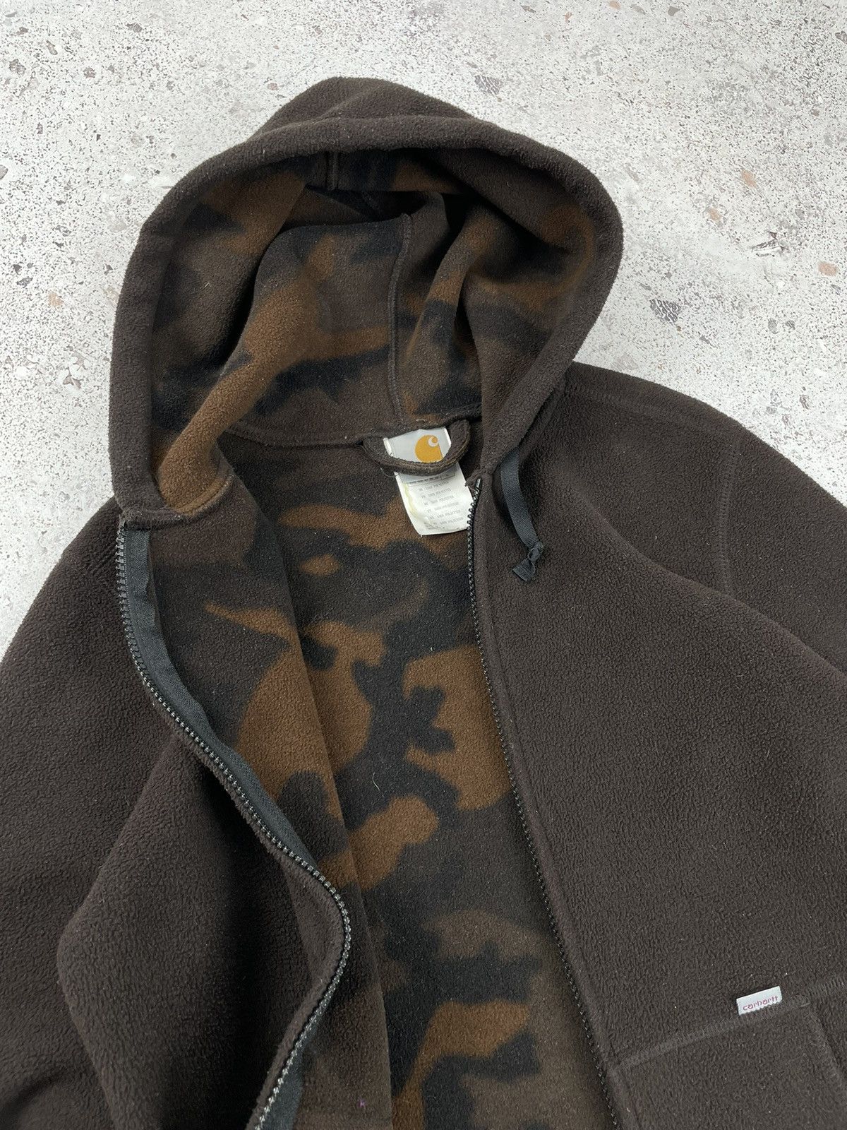 Carhartt Vintage Carhartt Zip Hoodie Fleece Camo Brown Unisex Size US M / EU 48-50 / 2 - 7 Thumbnail