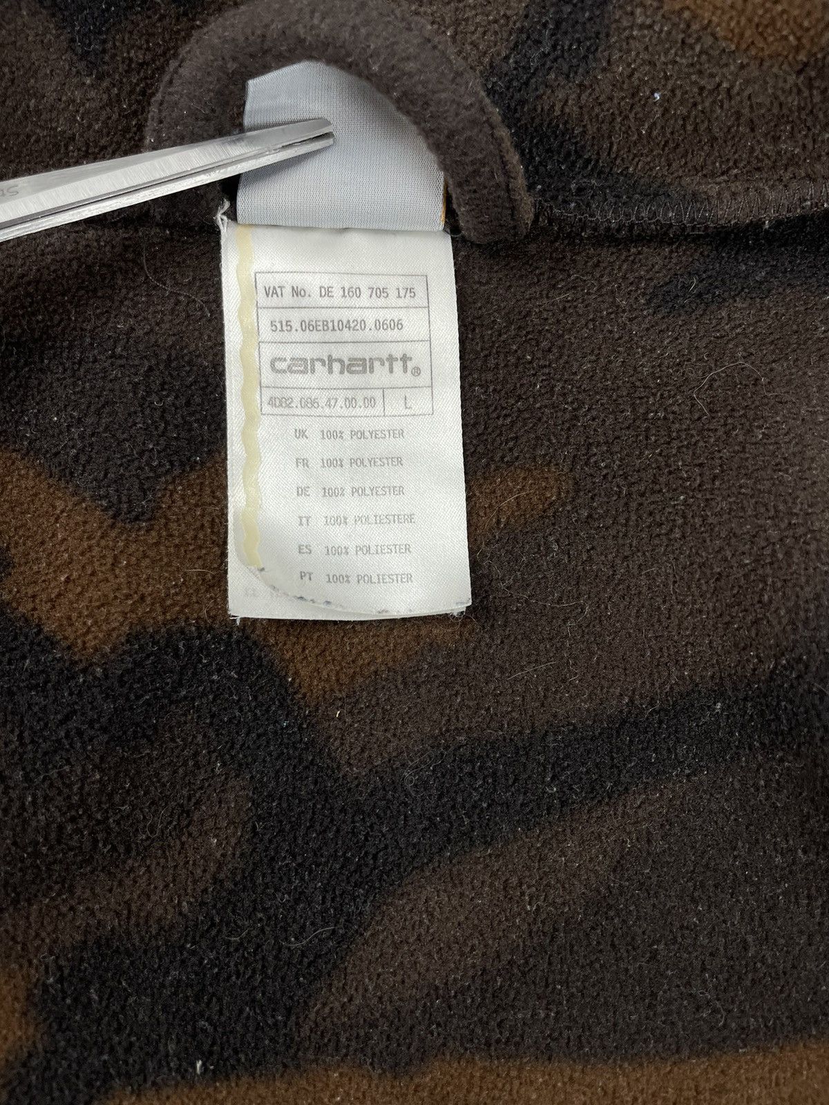 Carhartt Vintage Carhartt Zip Hoodie Fleece Camo Brown Unisex Size US M / EU 48-50 / 2 - 9 Thumbnail