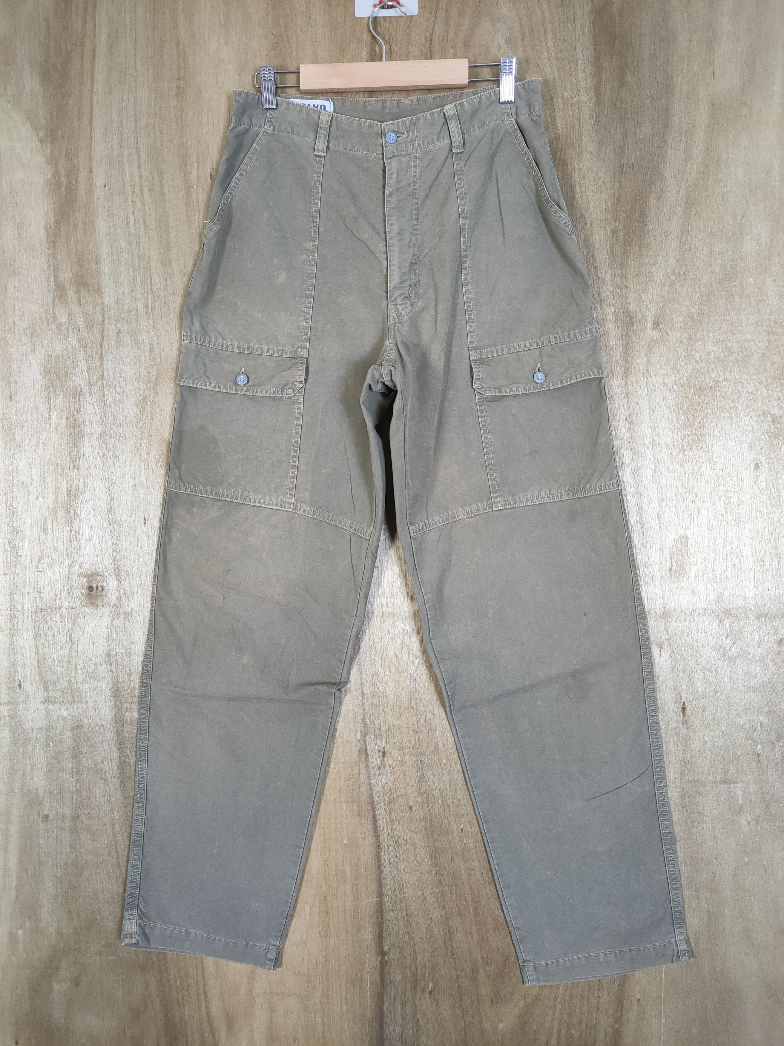 Japanese Brand VINTAGE WOLVO FADED CARGO PANTS Size US 30 / EU 46 - 1 Thumbnail