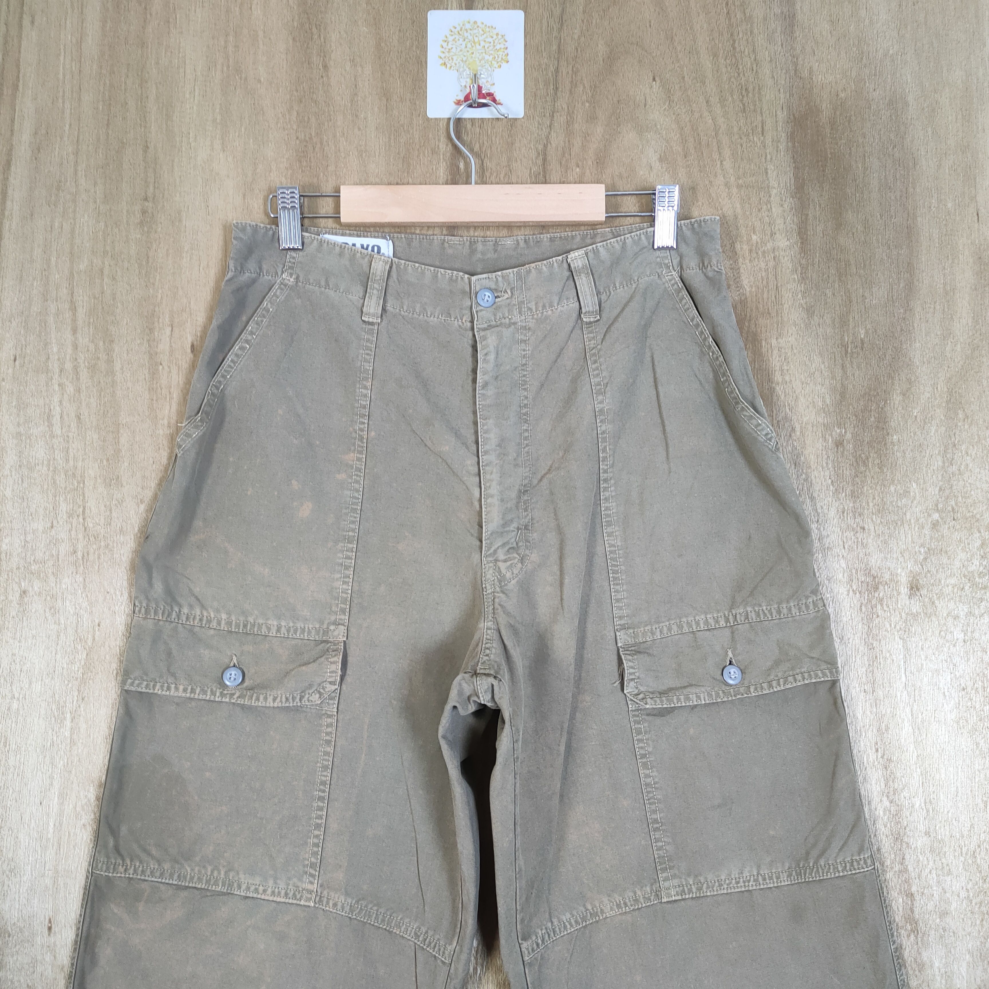 Japanese Brand VINTAGE WOLVO FADED CARGO PANTS Size US 30 / EU 46 - 6 Thumbnail