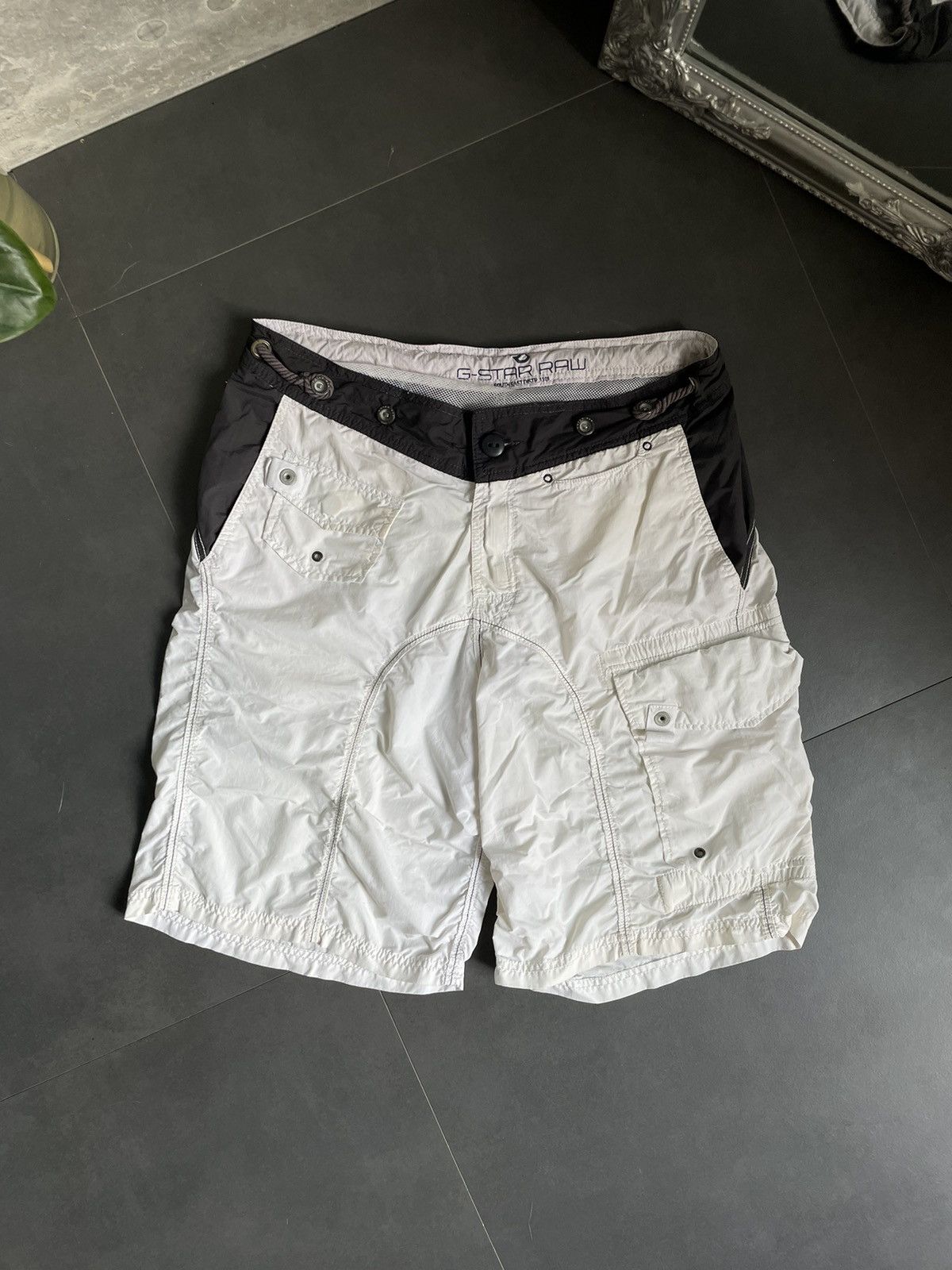 G-Star × Vintage Vintage Japan G Star Raw Bandage cargo Shorts Swimming Y2k Size US 32 / EU 48 - 3 Thumbnail