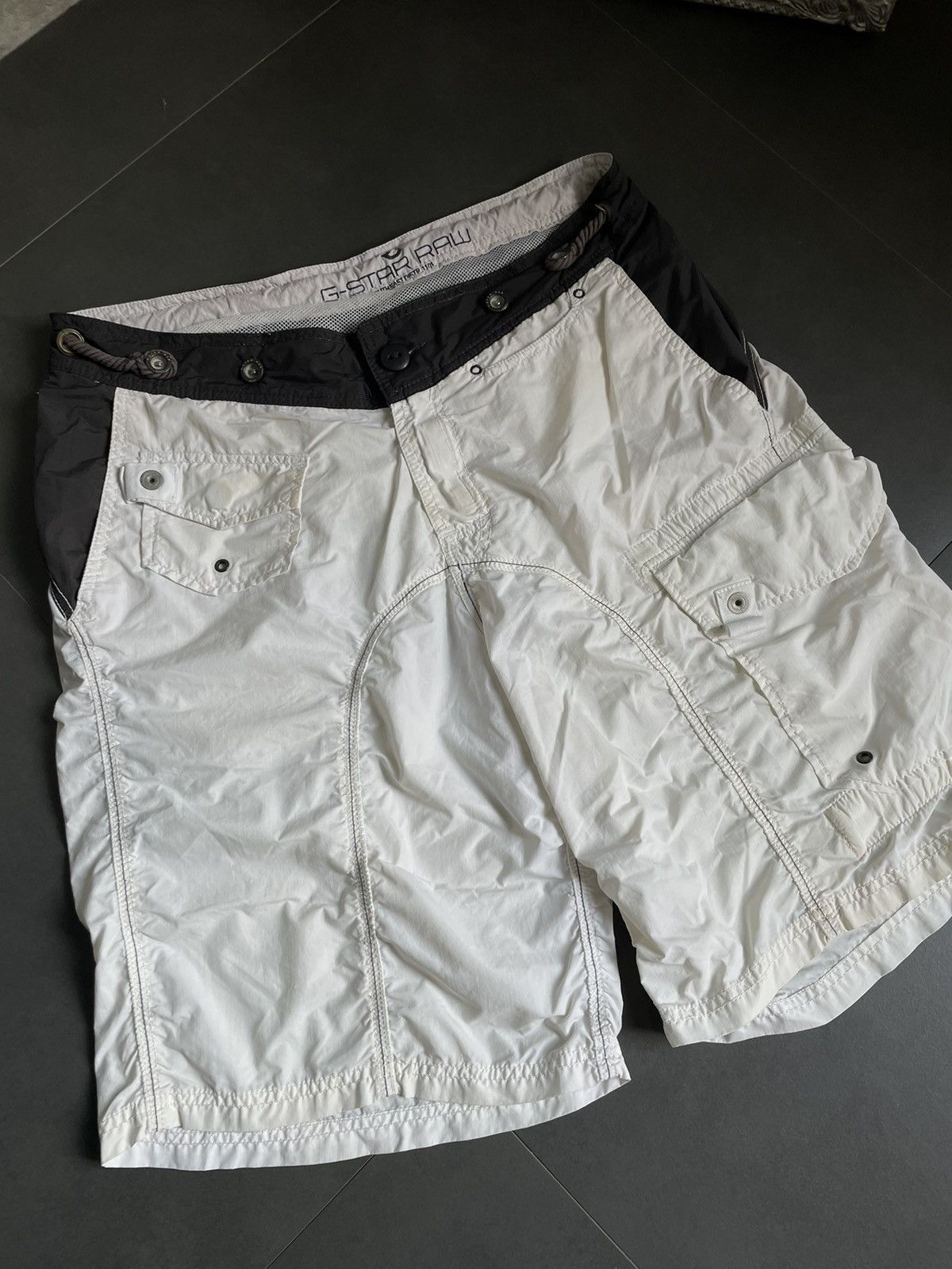 G-Star × Vintage Vintage Japan G Star Raw Bandage cargo Shorts Swimming Y2k Size US 32 / EU 48 - 6 Thumbnail