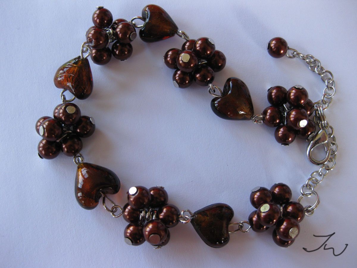 Handmade Brown Azure Stone Chain bracelet Size ONE SIZE - 1 Preview