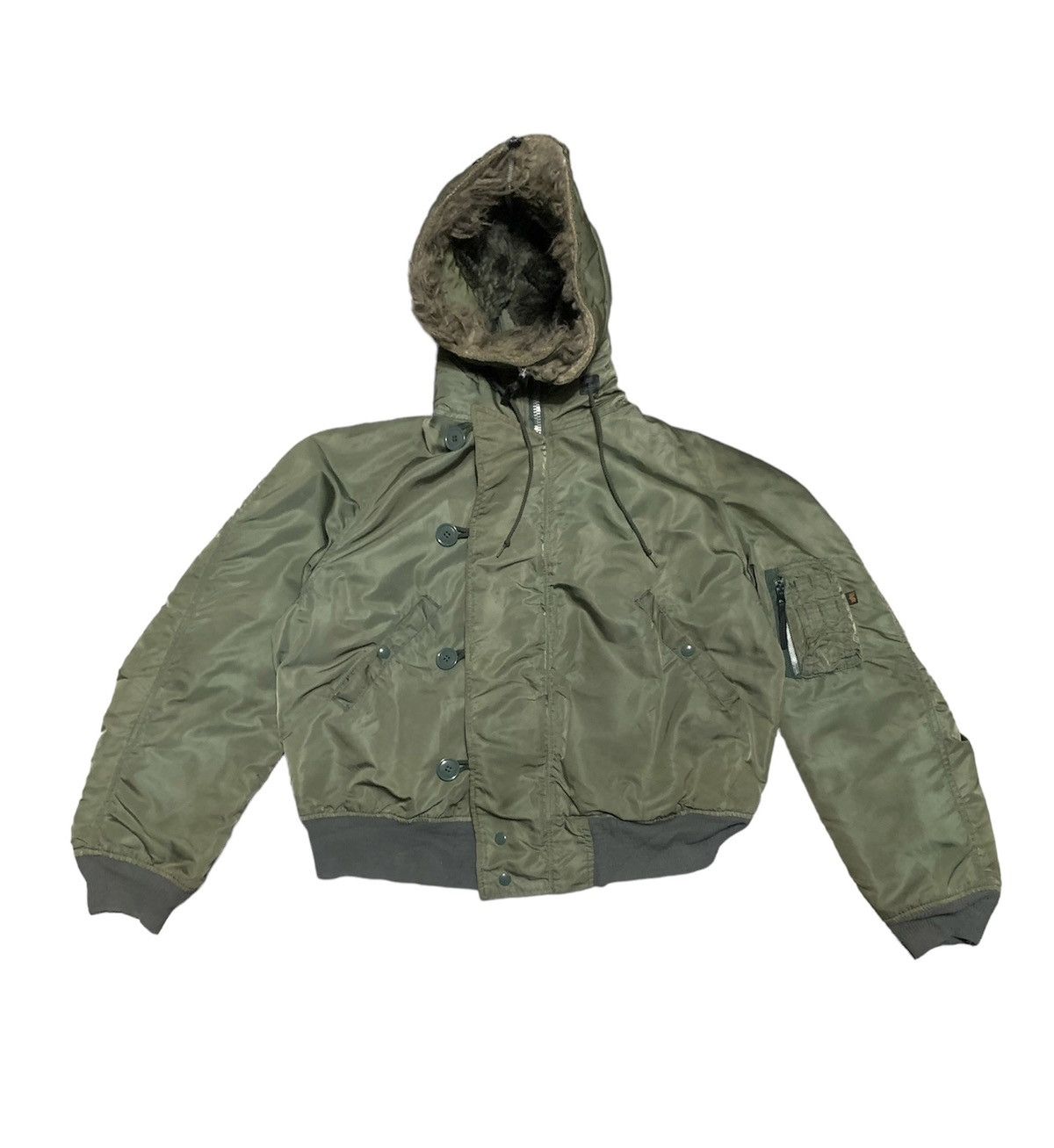 Alpha Industries Vintage Trashed Nb-2 Alpha Industries Bomber Jacket Size US L / EU 52-54 / 3 - 1 Thumbnail