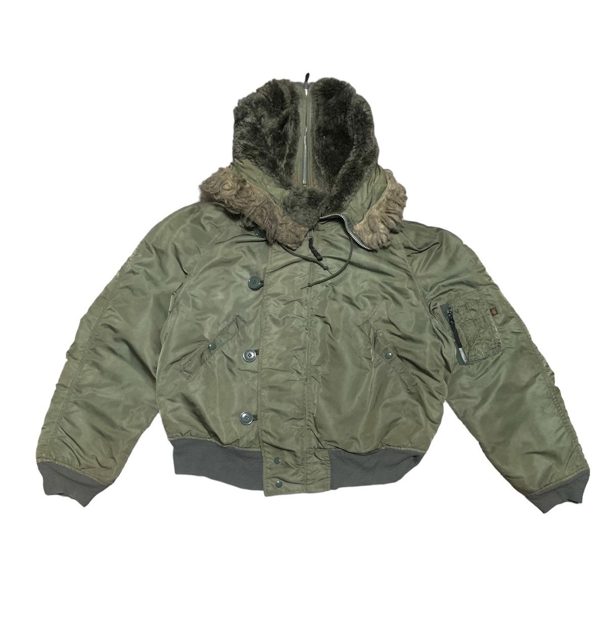 Alpha Industries Vintage Trashed Nb-2 Alpha Industries Bomber Jacket Size US L / EU 52-54 / 3 - 2 Thumbnail