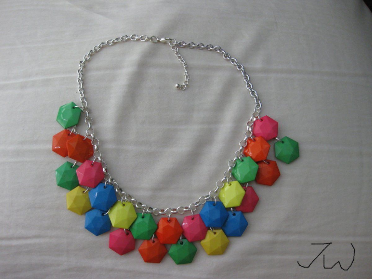 Jewelry Mix Color Beads Statement Chain Necklace Size ONE SIZE - 1 Thumbnail