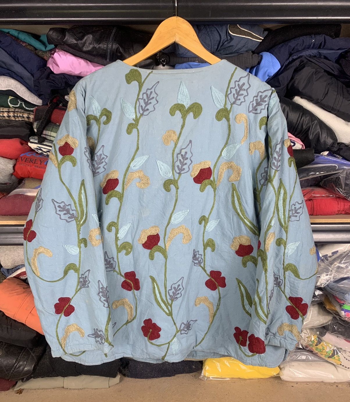 Japanese Brand Vintage Japanese Floral Full Embroidery Jacket Size US L / EU 52-54 / 3 - 3 Thumbnail