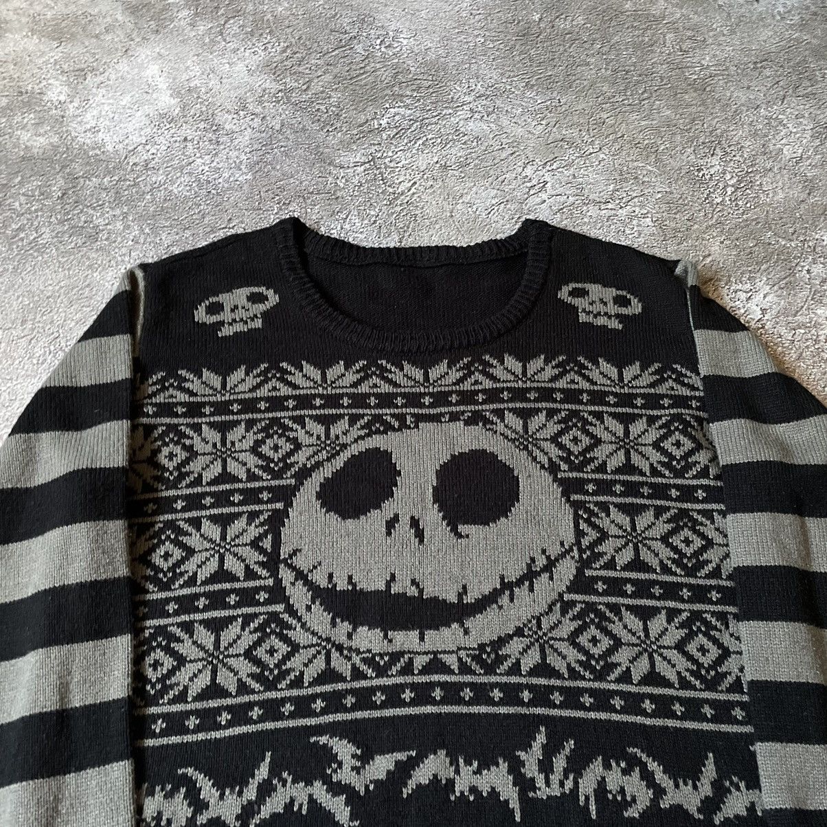 Vintage Vintage 90s Skeleton Face Jacquard Sweater Grunge Logo L Size US L / EU 52-54 / 3 - 5 Thumbnail