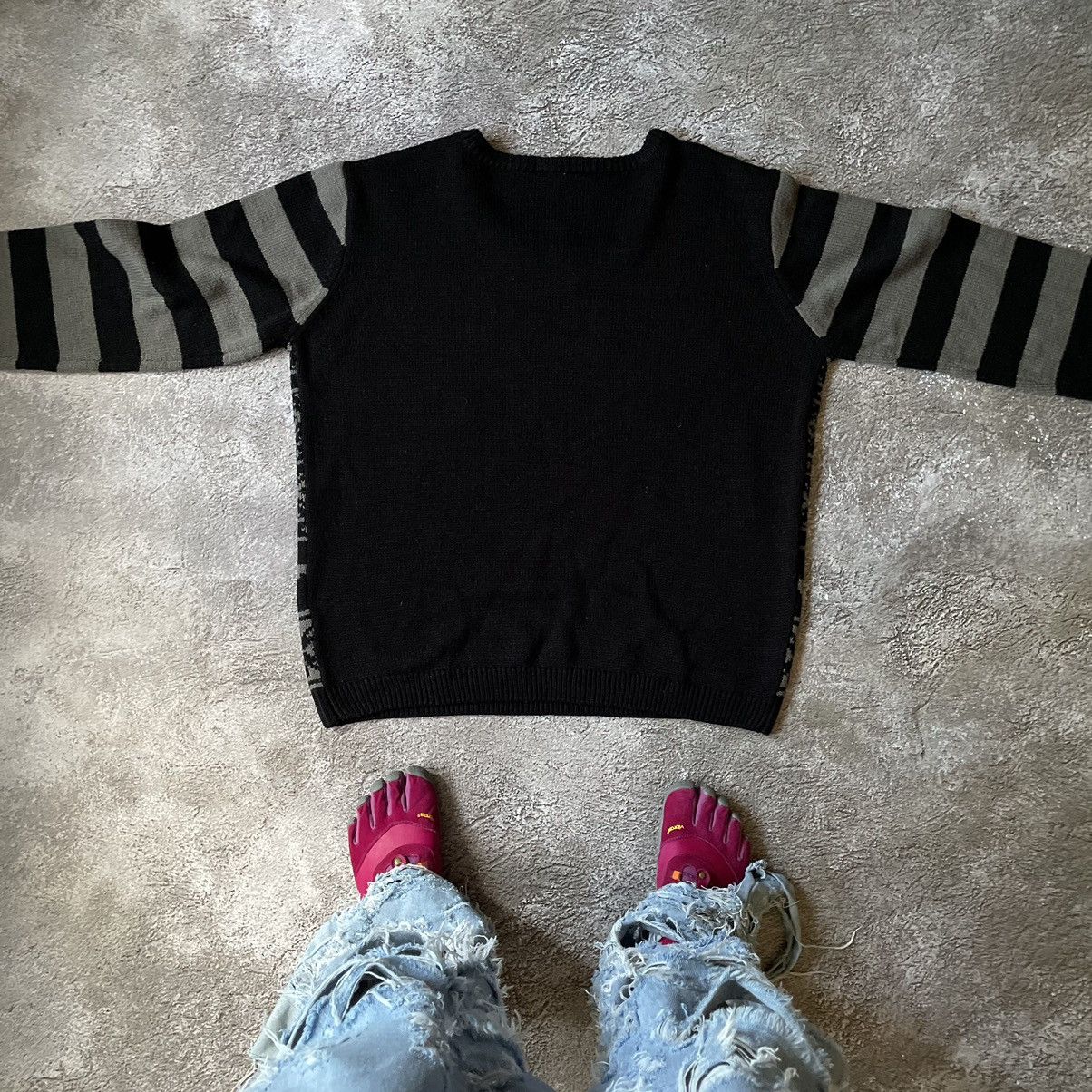 Vintage Vintage 90s Skeleton Face Jacquard Sweater Grunge Logo L Size US L / EU 52-54 / 3 - 7 Thumbnail