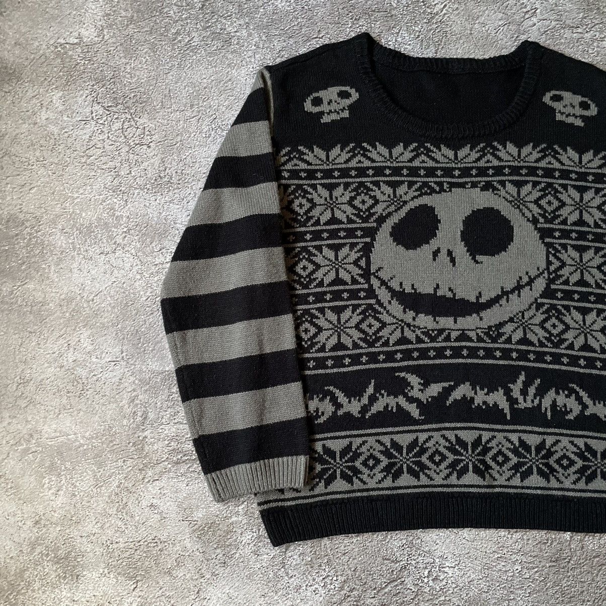 Vintage Vintage 90s Skeleton Face Jacquard Sweater Grunge Logo L Size US L / EU 52-54 / 3 - 4 Thumbnail