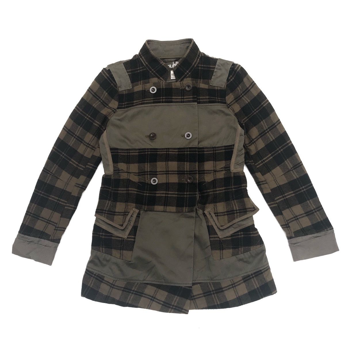Designer × Marithe + Francois Girbaud ❄️MFG BROWN PLAIDS PATCHWORK JACKET Size S / US 4 / IT 40 - 1 Thumbnail