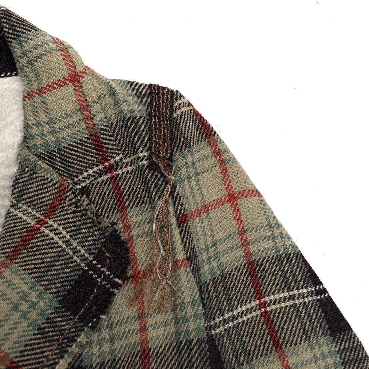 Marithe + Francois Girbaud 🌟MARITHE FRANCOIS GIRBOUD Green Tartan Plaid Blazer Size 40S - 4 Thumbnail