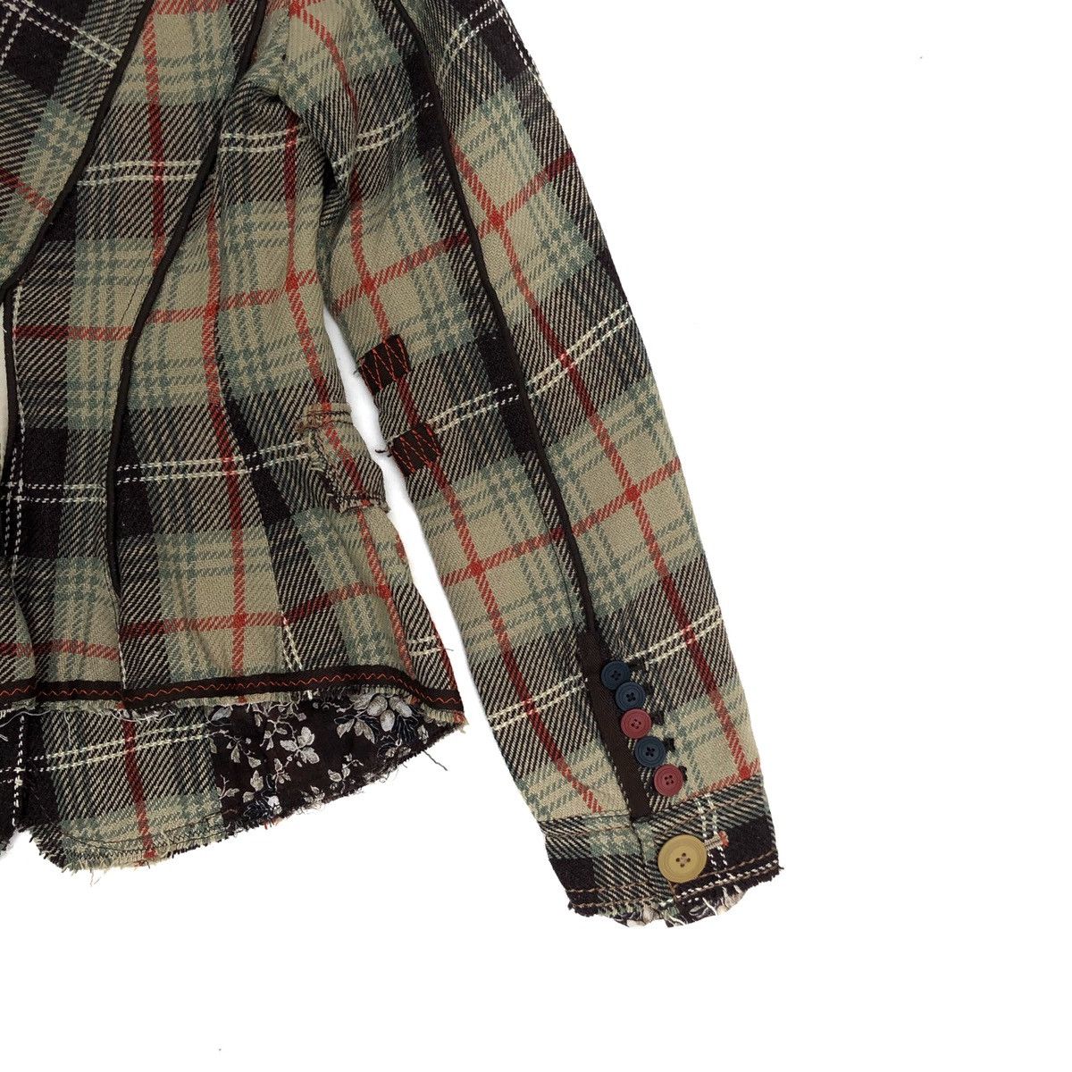 Marithe + Francois Girbaud 🌟MARITHE FRANCOIS GIRBOUD Green Tartan Plaid Blazer Size 40S - 8 Thumbnail