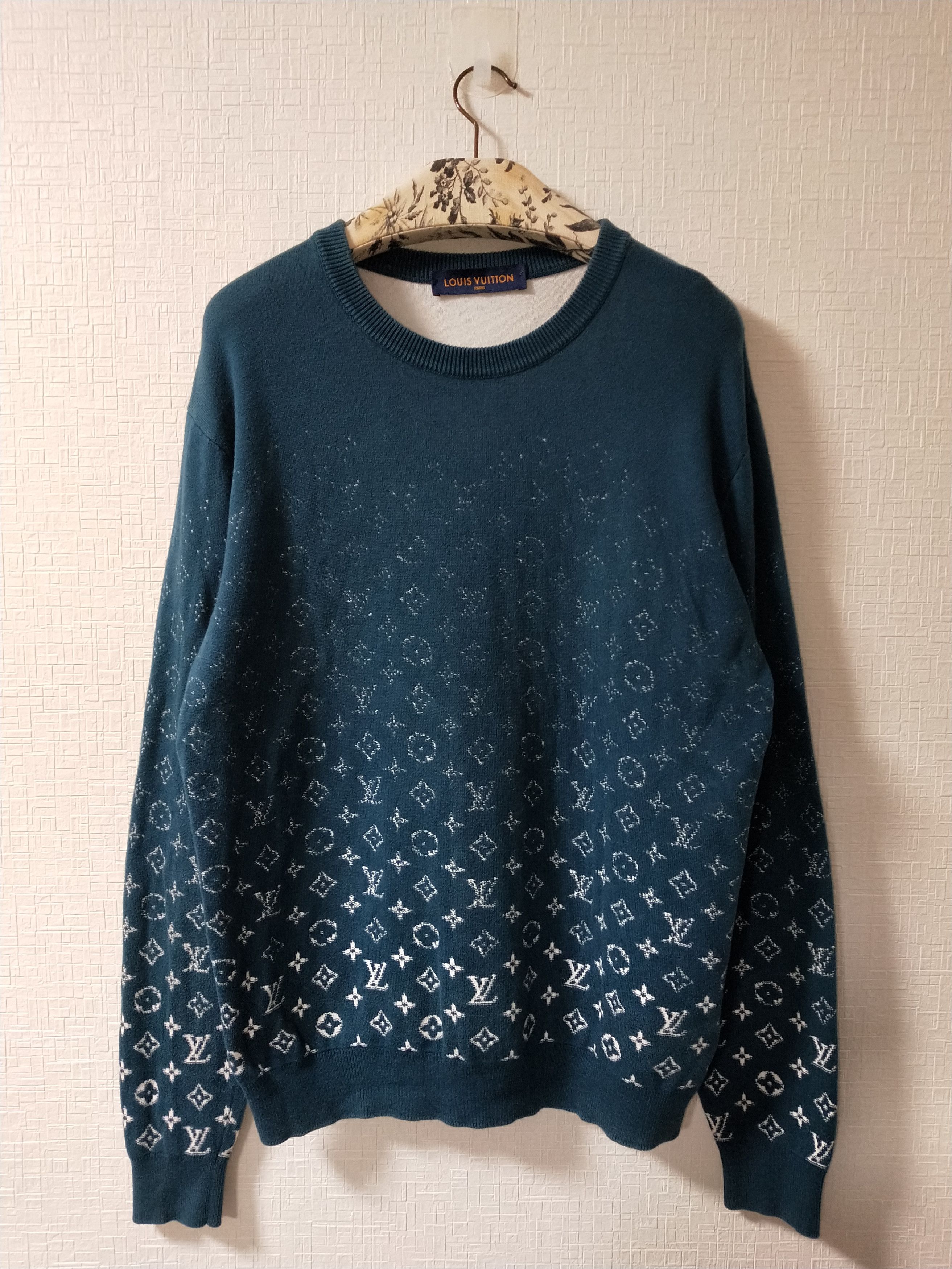 Louis Vuitton Turquoise Monogram Gradient Sweater