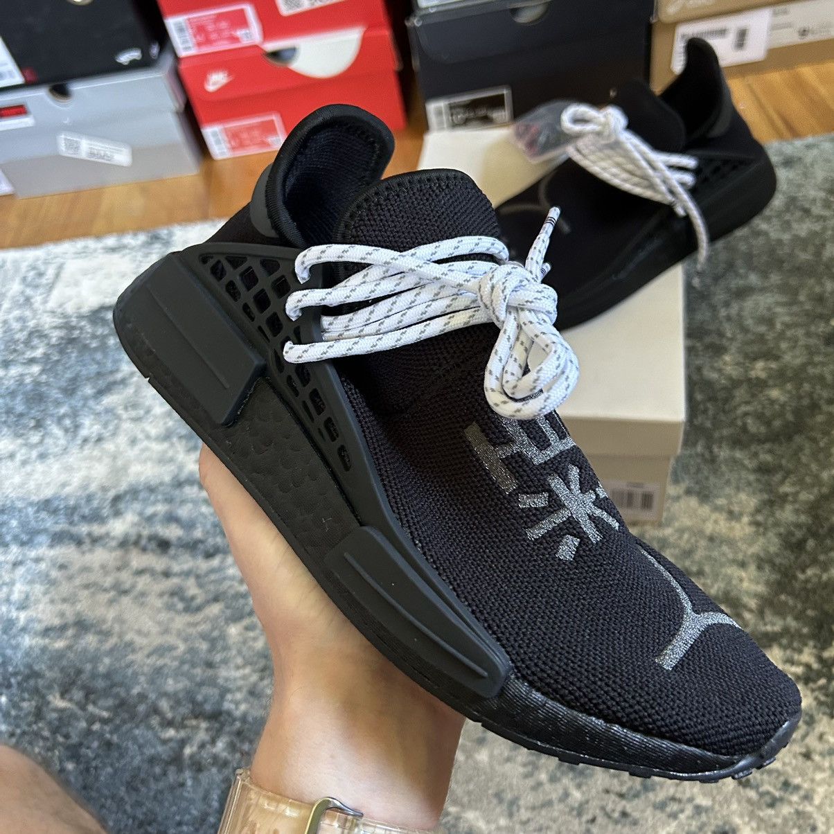 Adidas × Pharrell GY0093 HUMAN RACE BOOST NMD PHARRELL WiLLiAMS CORE BLACK Size US 8.5 / IT 38.5 - 7 Thumbnail