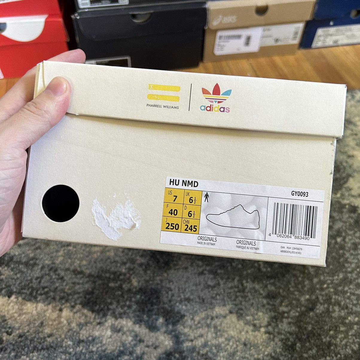 Adidas × Pharrell GY0093 HUMAN RACE BOOST NMD PHARRELL WiLLiAMS CORE BLACK Size US 8.5 / IT 38.5 - 9 Thumbnail