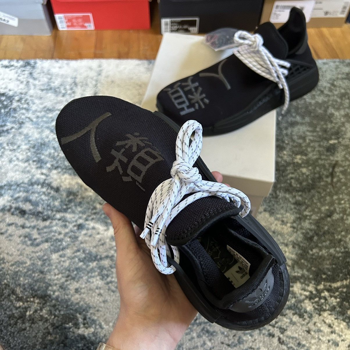 Adidas × Pharrell GY0093 HUMAN RACE BOOST NMD PHARRELL WiLLiAMS CORE BLACK Size US 8.5 / IT 38.5 - 6 Thumbnail