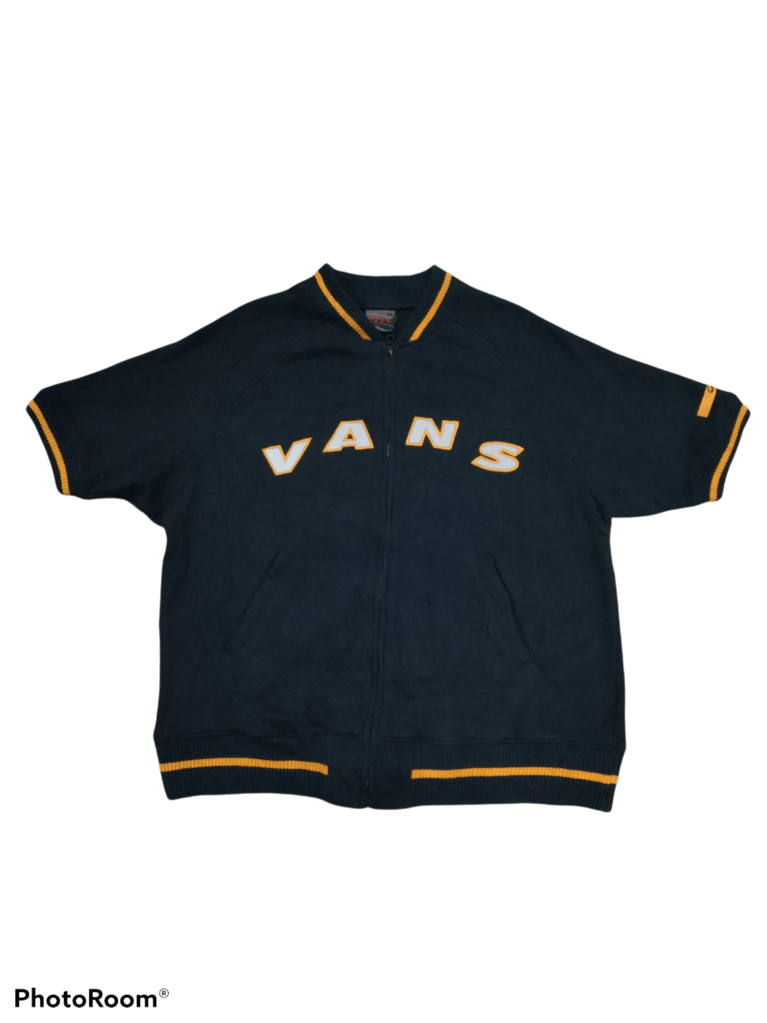 JAPANESE STREETWEAR VANS SHORT SLEEVE SWEETSHIRT ZIPPER
